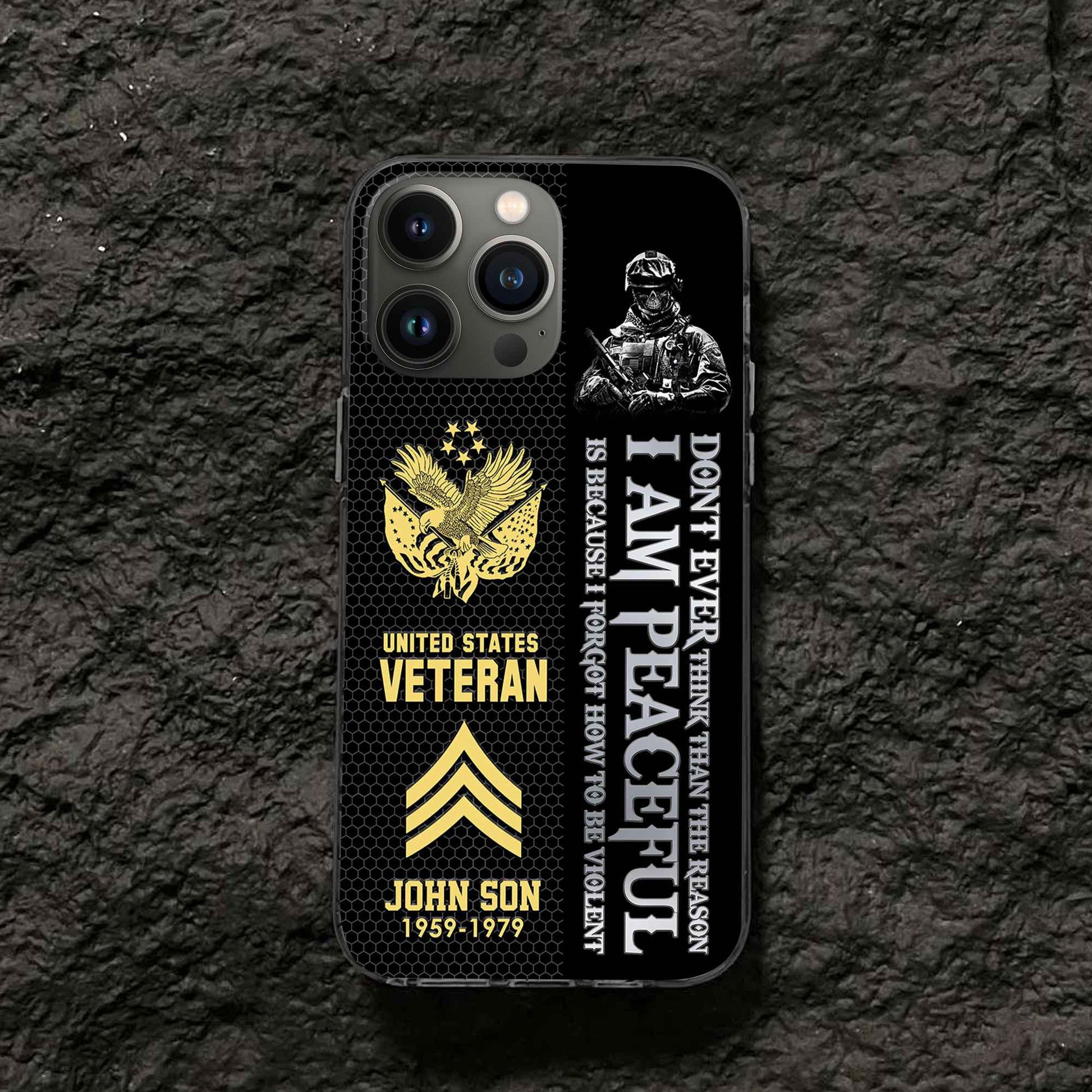 Premium Custom US Veteran Phone Case VPVC504307, Gifts For US Veteran, Best Gifts On Father's Day, Armed Forces Day, Independence Day, Veterans Day.
