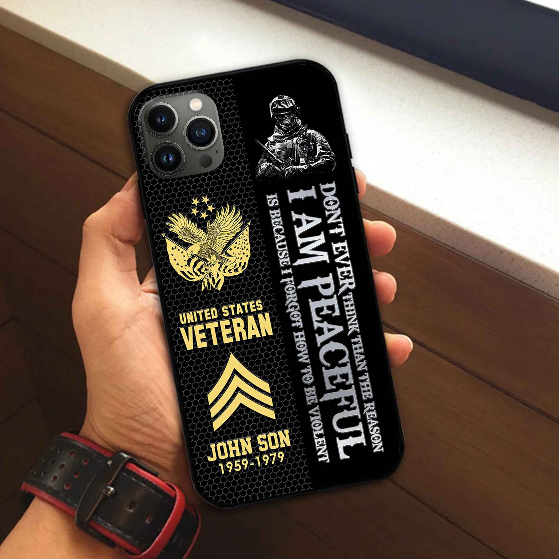 Premium Custom US Veteran Phone Case VPVC504307, Gifts For US Veteran, Best Gifts On Father's Day, Armed Forces Day, Independence Day, Veterans Day.