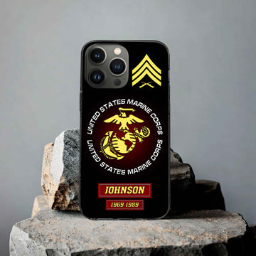 USMC Custom Phone Case VPVC504403, Gifts For Marine Veteran, Best Gifts On Father's Day, Armed Forces Day, Independence Day, Veterans Day.