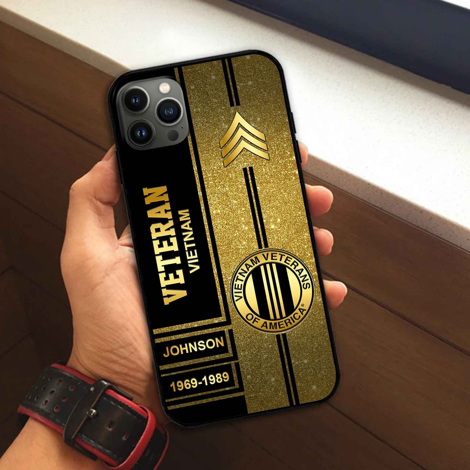 Premium Vietnam Veteran Phone Case VPVC504506, Custom Name, Rank, Year, Gifts For Vietnam Veteran, Best Gifts On Father's Day, Armed Forces Day, Independence Day, Veterans Day.