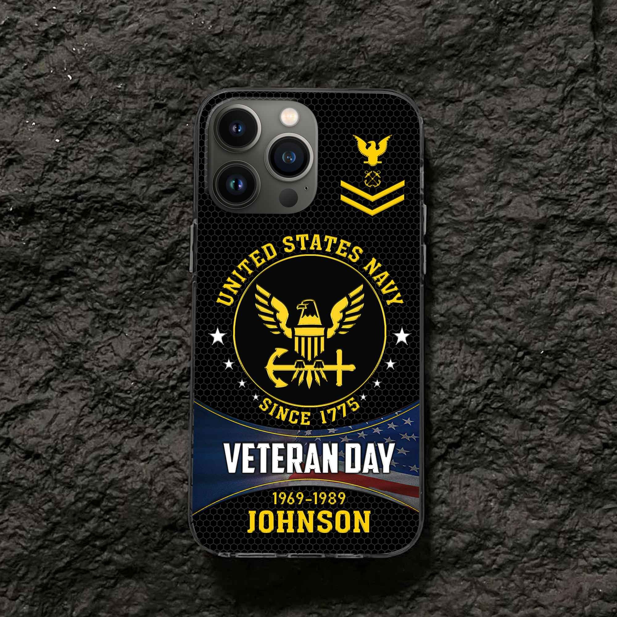 Premium Custom US Navy Phone Case VPVC504602, Gifts For Navy Veteran, Gifts For Dad, For Husband, Best Gifts On Father's Day, Armed Forces Day, Independence Day, Veterans Day.
