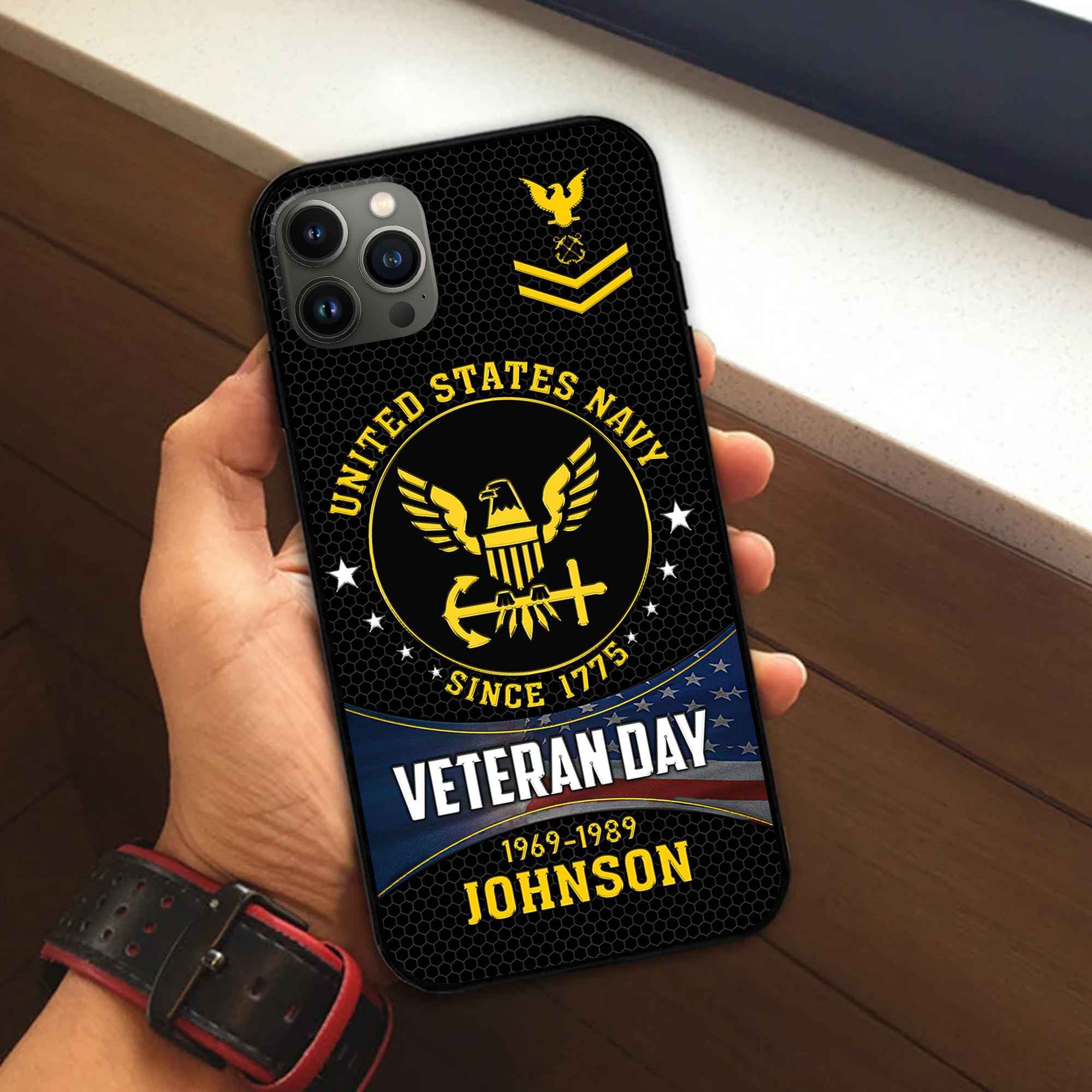 Premium Custom US Navy Phone Case VPVC504602, Gifts For Navy Veteran, Gifts For Dad, For Husband, Best Gifts On Father's Day, Armed Forces Day, Independence Day, Veterans Day.