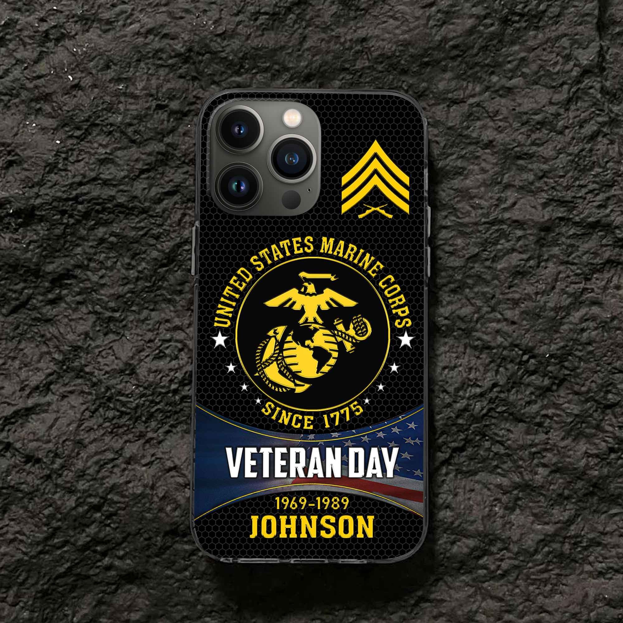 Premium Custom USMC Phone Case VPVC504603, Gifts For Marine Veteran, Gifts For Dad, For Husband, Best Gifts On Father's Day, Armed Forces Day, Independence Day, Veterans Day.