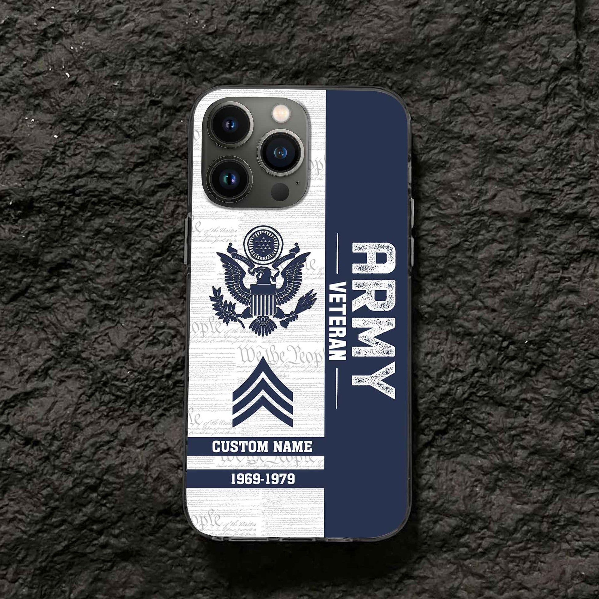Unique Custom Name, Rank, Year US Army Phone Case VPVC504701, Gifts For Army Veteran, Gifts For Dad, For Husband, Best Gifts On Father's Day, Independence Day, Veterans Day.