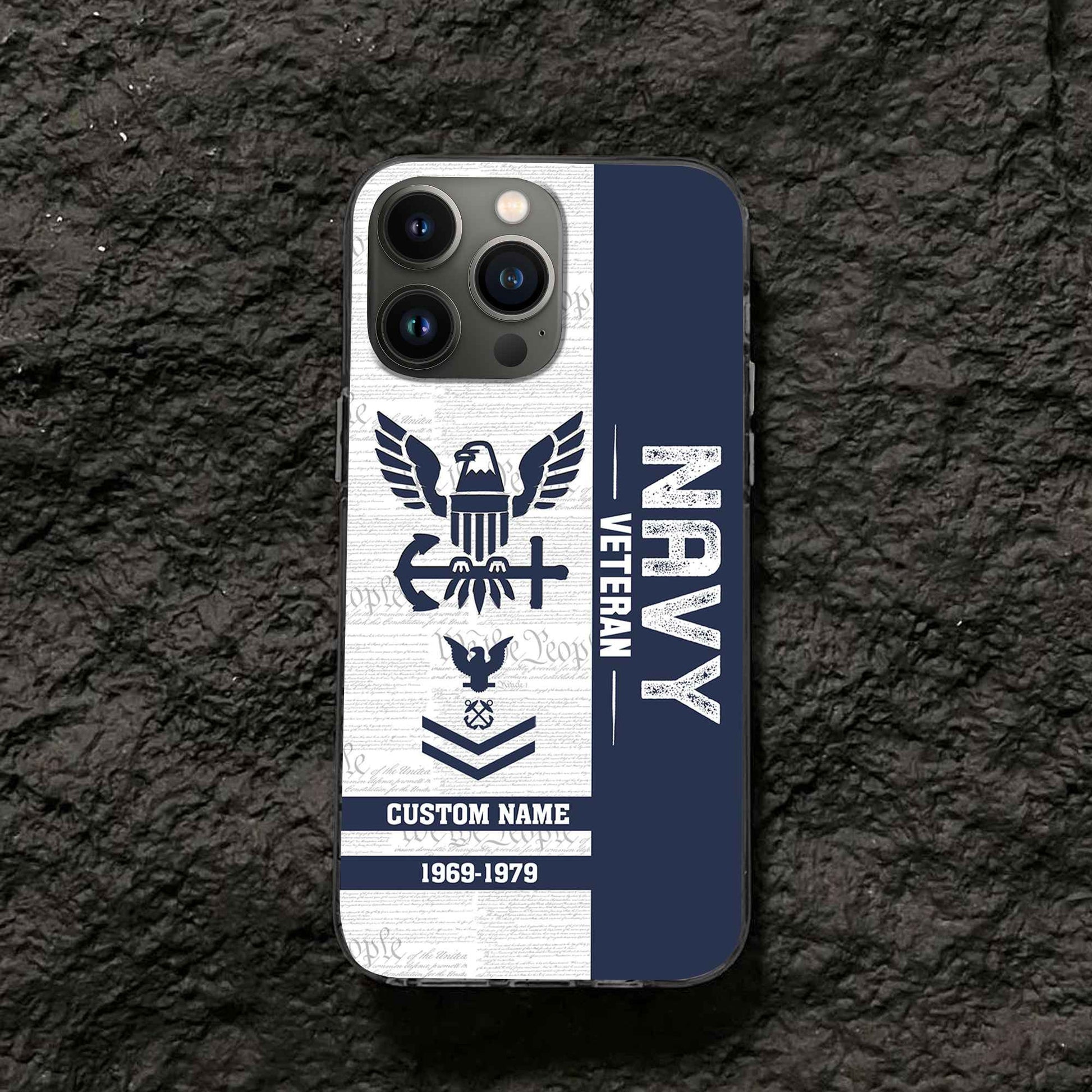 Unique Custom Name, Rank, Year US Navy Phone Case VPVC504702, Gifts For Navy Veteran, Gifts For Dad, For Husband, Best Gifts On Father's Day, Independence Day, Veterans Day.