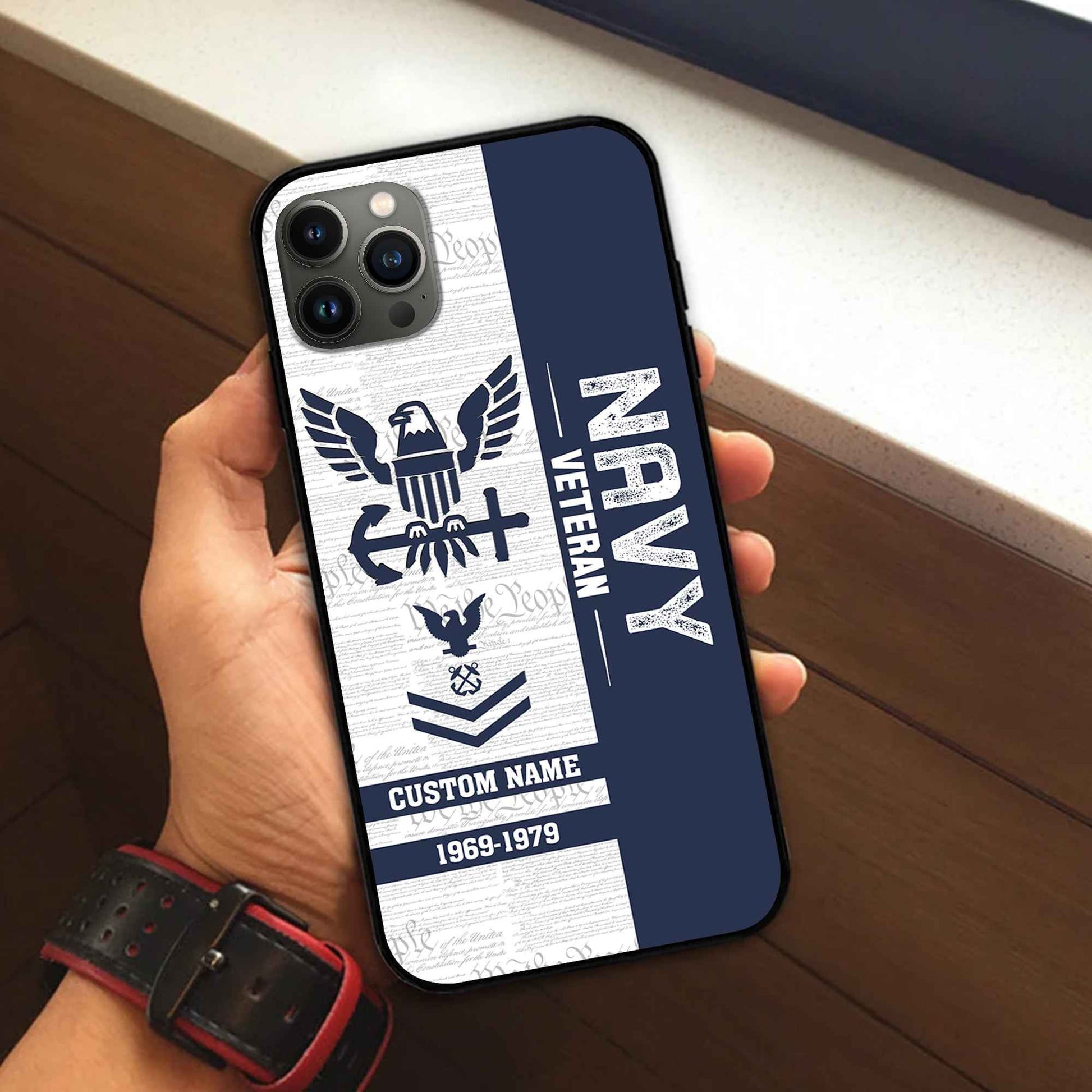 Unique Custom Name, Rank, Year US Navy Phone Case VPVC504702, Gifts For Navy Veteran, Gifts For Dad, For Husband, Best Gifts On Father's Day, Independence Day, Veterans Day.