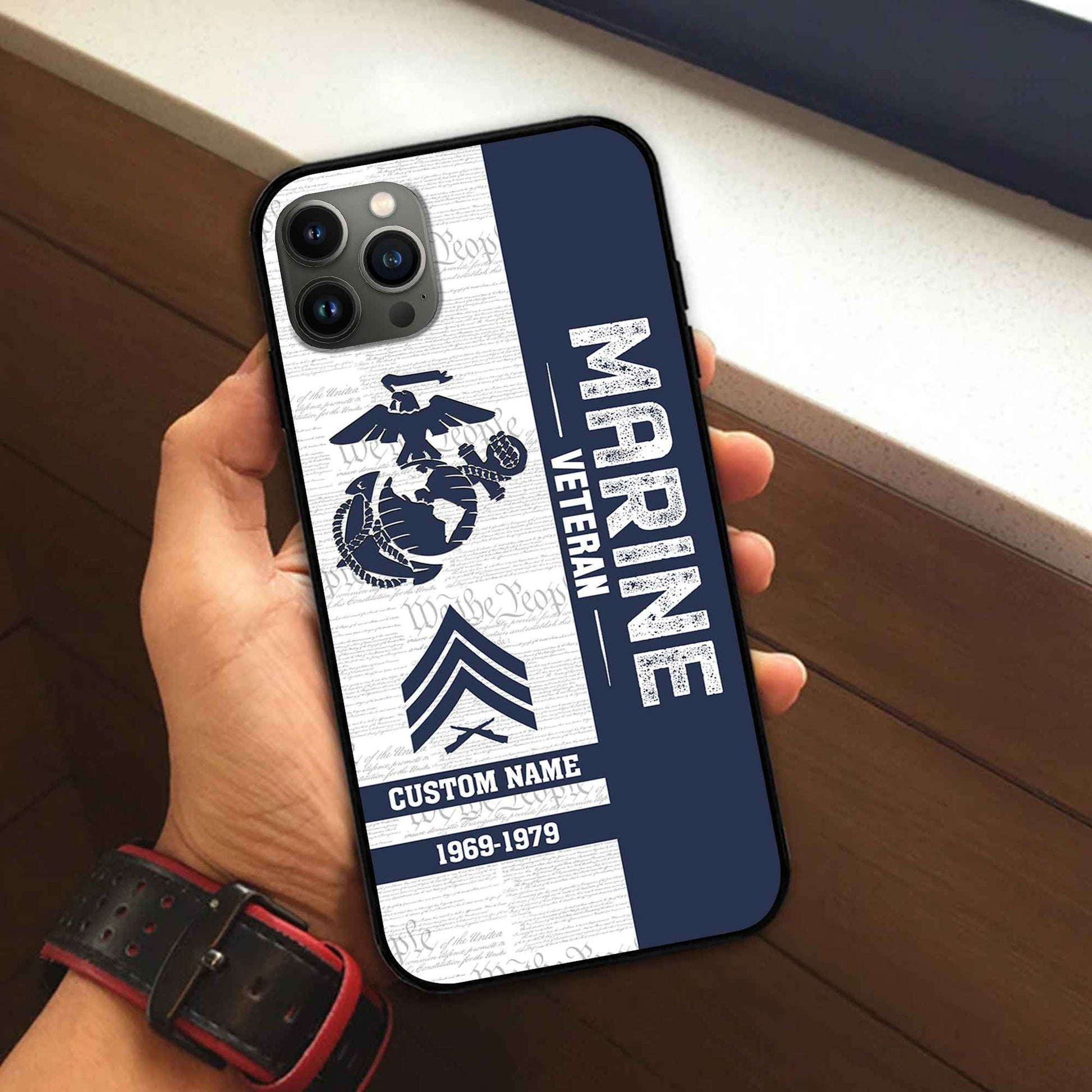 Unique Custom Name, Rank, Year USMC Phone Case VPVC504703, Gifts For Marine Veteran, Gifts For Dad, For Husband, Best Gifts On Father's Day, Independence Day, Veterans Day.