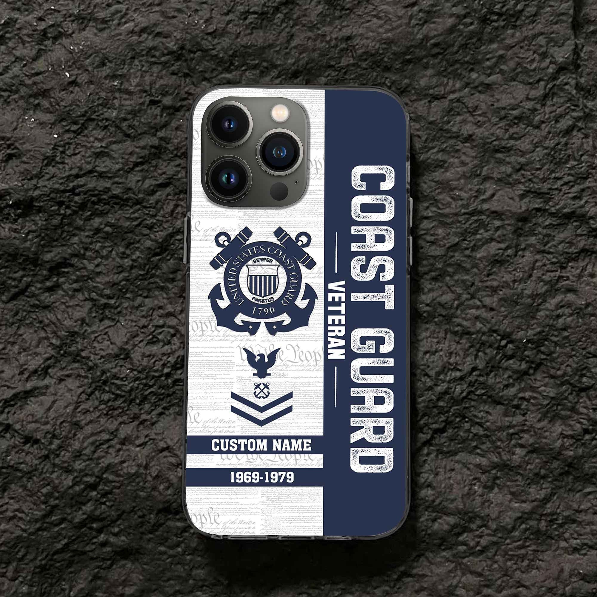 Unique Custom Name, Rank, Year USCG Phone Case VPVC504705, Gifts For Coast Guard Veteran, Gifts For Dad, For Husband, Best Gifts On Father's Day, Independence Day, Veterans Day.