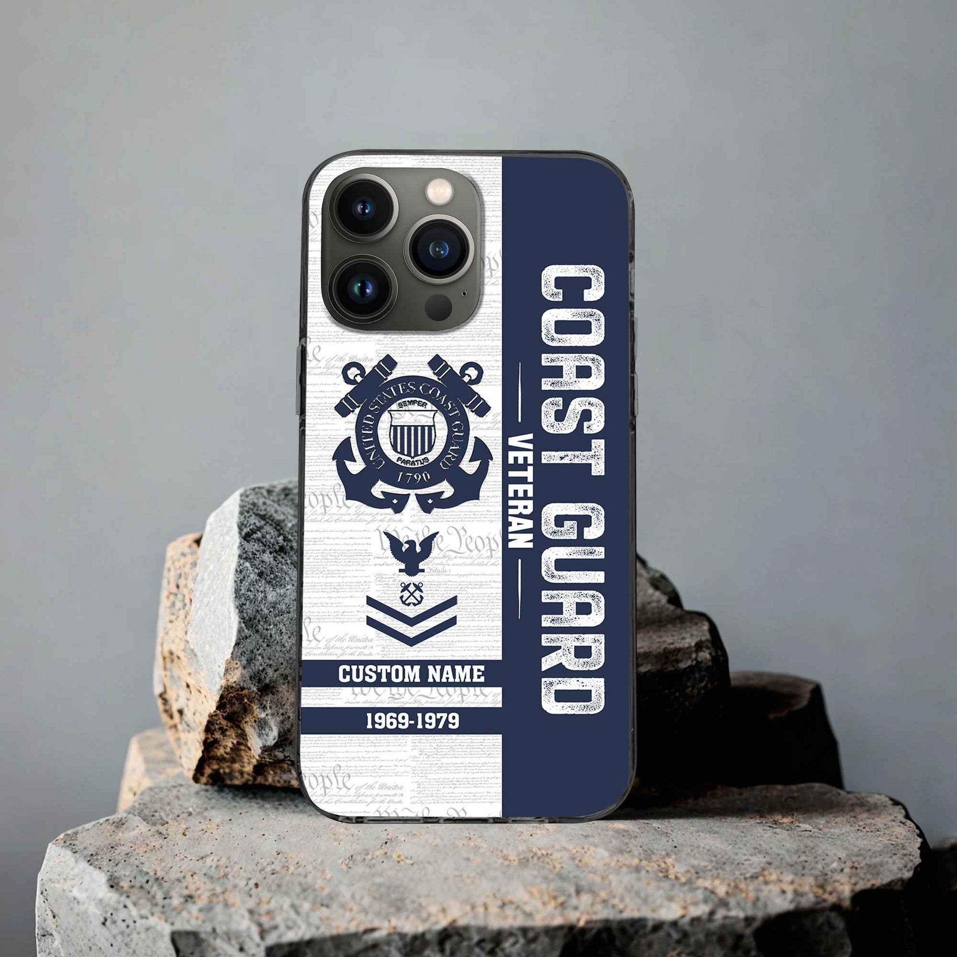 Unique Custom Name, Rank, Year USCG Phone Case VPVC504705, Gifts For Coast Guard Veteran, Gifts For Dad, For Husband, Best Gifts On Father's Day, Independence Day, Veterans Day.