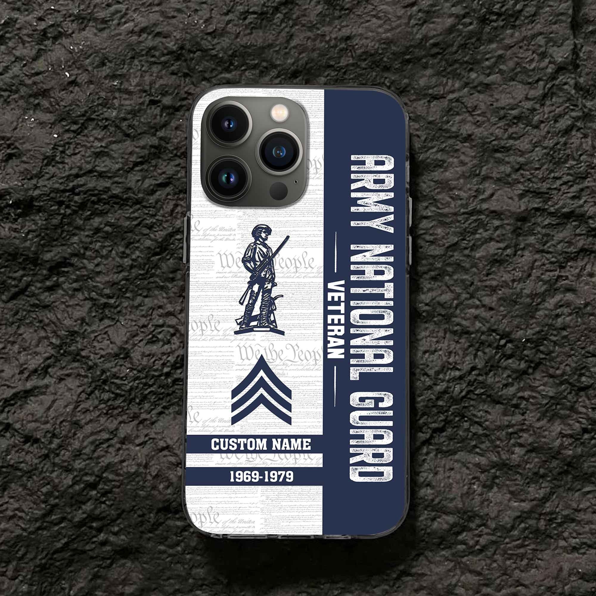Unique Custom Name, Rank, Year, US Army National Guard Phone Case VPVC504708, Gifts For Army National Guard Veteran, Gifts For Dad, For Husband, Best Gifts On Father's Day, Independence Day, Veterans Day.