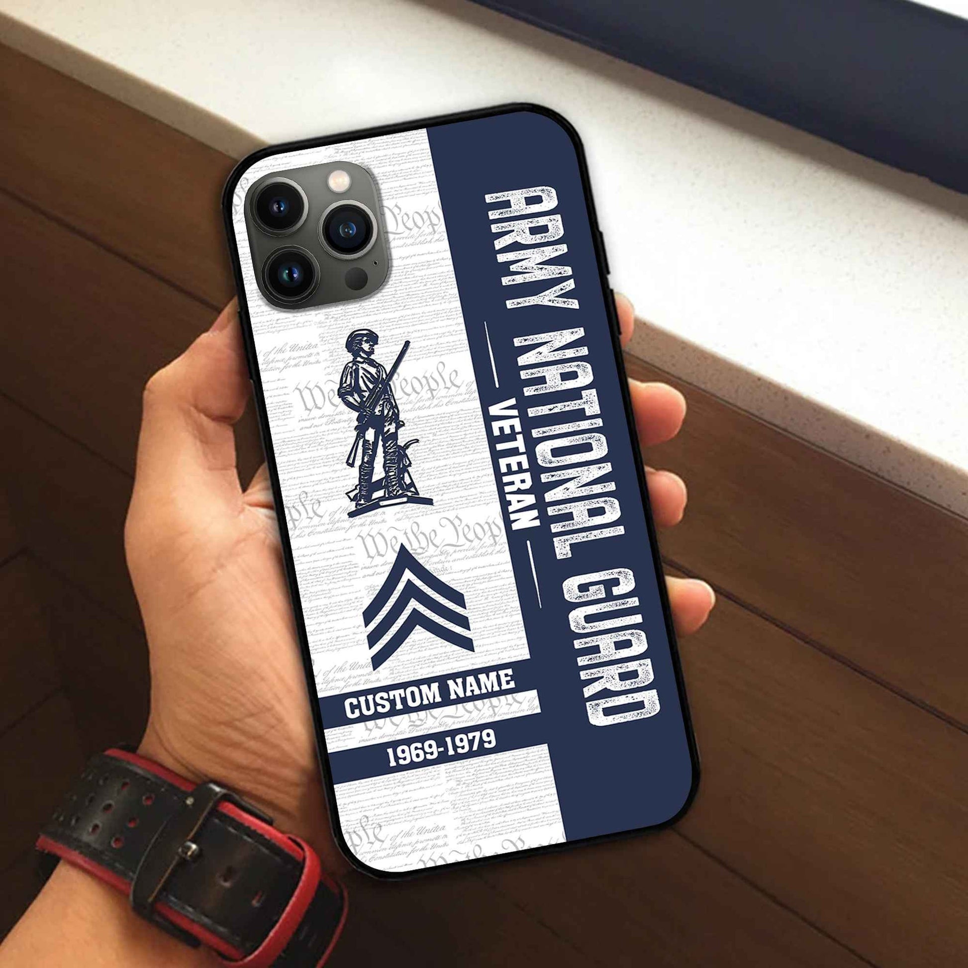 Unique Custom Name, Rank, Year, US Army National Guard Phone Case VPVC504708, Gifts For Army National Guard Veteran, Gifts For Dad, For Husband, Best Gifts On Father's Day, Independence Day, Veterans Day.