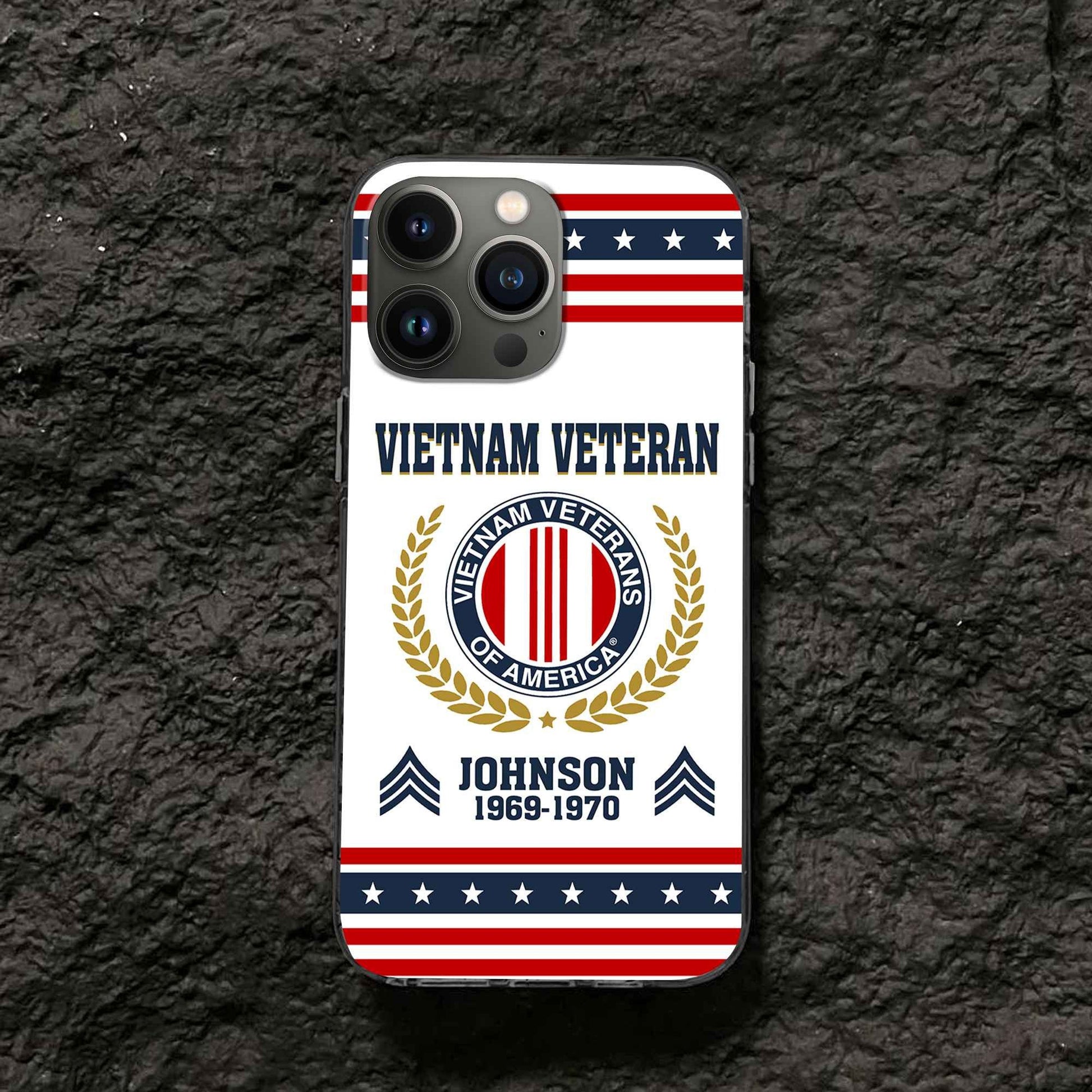 Premium Vietnam Veteran Phone Case VPVC505006, Custom Name, Rank, Year, Gifts For Vietnam Veteran, Best Gifts On Father's Day, Armed Forces Day, Independence Day, Veterans Day.