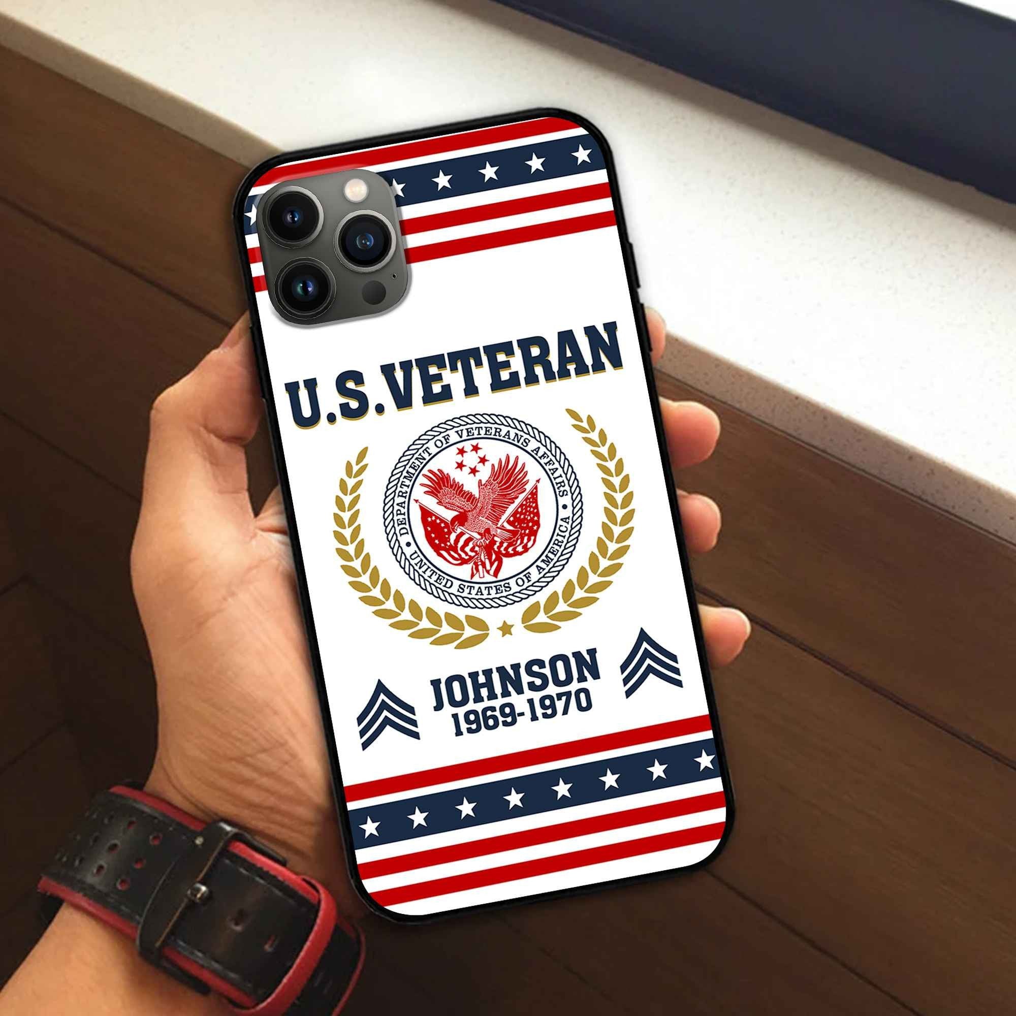 Premium US Veteran Phone Case VPVC505007, Custom Name, Rank, Year, Gifts For US Veteran, Best Gifts On Father's Day, Armed Forces Day, Independence Day, Veterans Day.