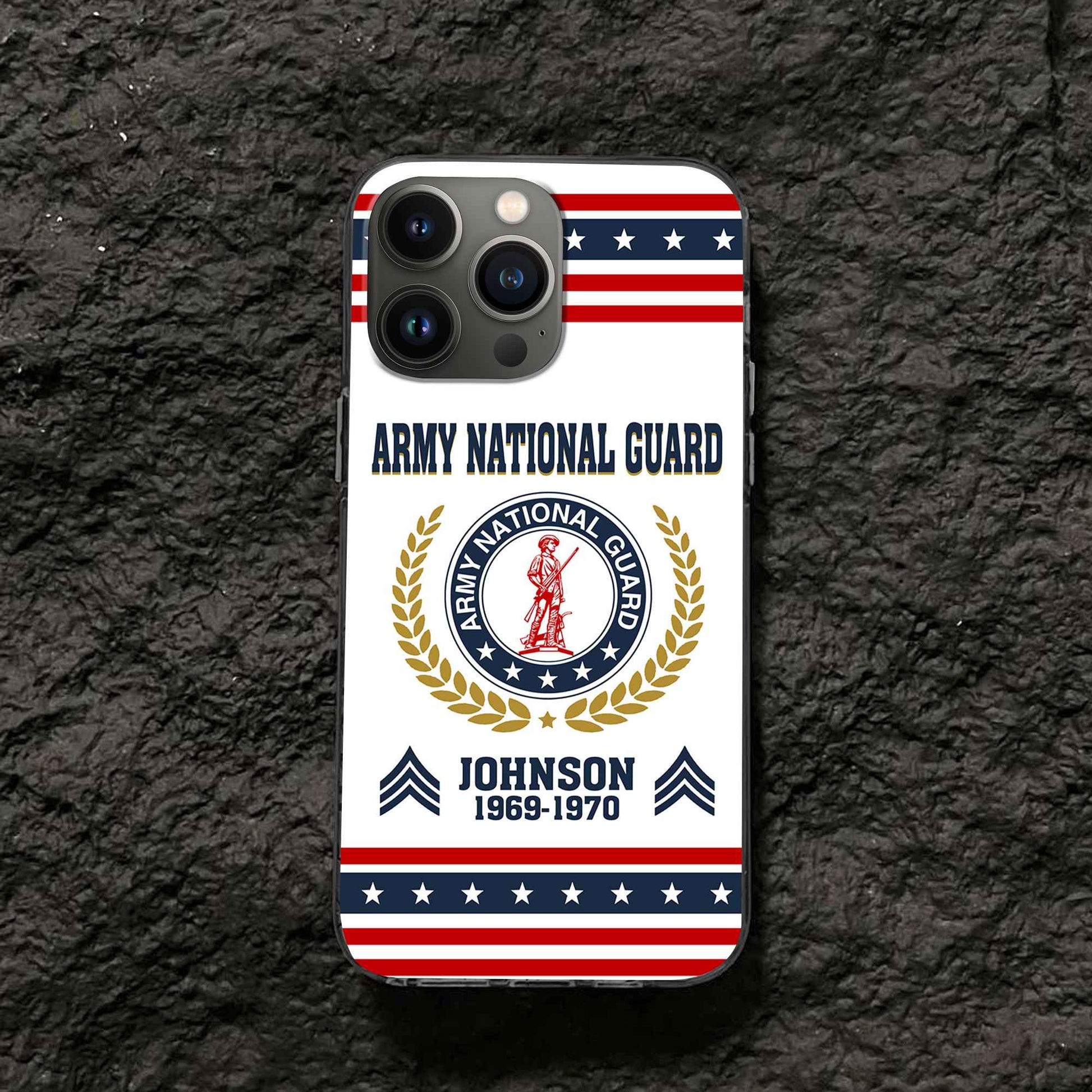 Premium US Army National Guard Phone Case VPVC505008, Custom Name, Rank, Year, Gifts For Army National Guard Veteran, Best Gifts On Father's Day, Armed Forces Day, Independence Day, Veterans Day.
