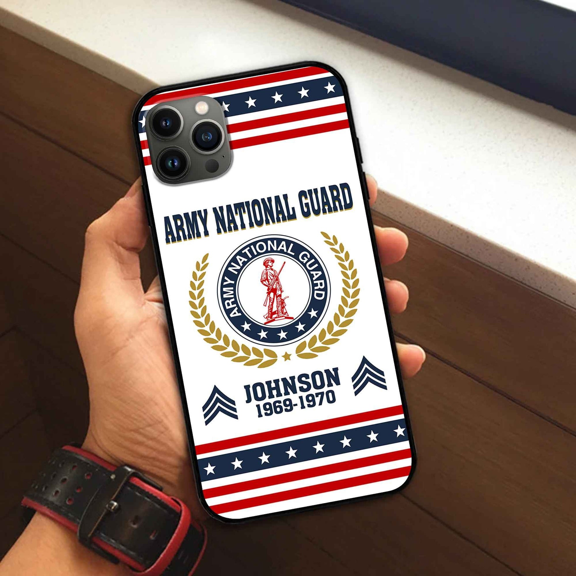 Premium US Army National Guard Phone Case VPVC505008, Custom Name, Rank, Year, Gifts For Army National Guard Veteran, Best Gifts On Father's Day, Armed Forces Day, Independence Day, Veterans Day.