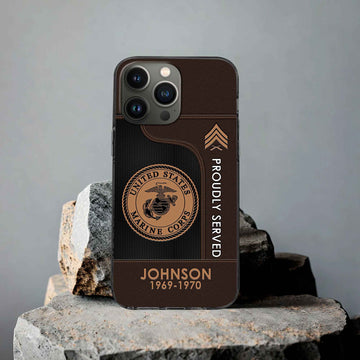 Premium Custom USMC Phone Case VPVC505103, Gifts For Marine Veteran, Gifts For Dad, For Husband, Best Gifts On Father's Day, Armed Forces Day, Independence Day, Veterans Day.