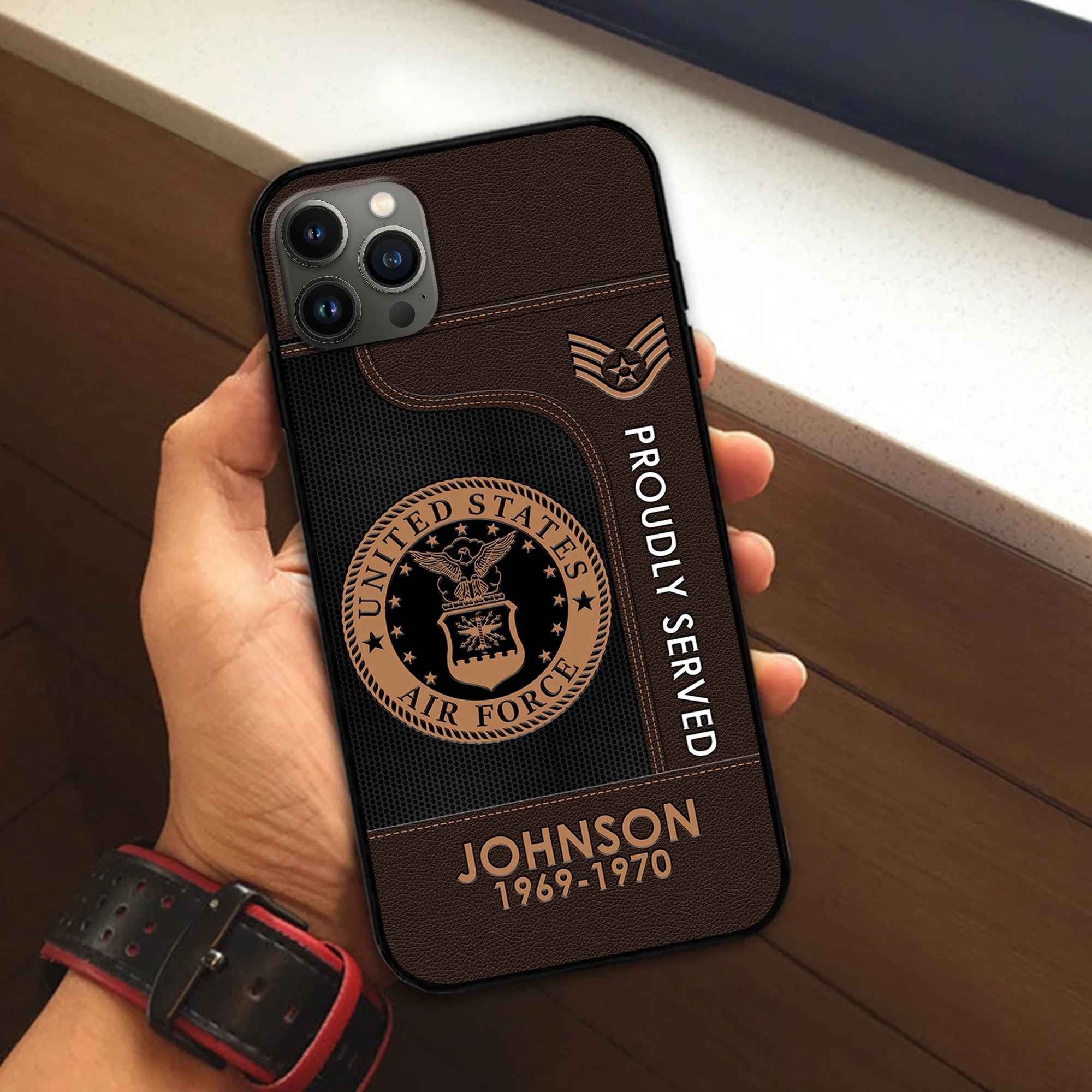 Premium Custom USAF Phone Case VPVC505104, Gifts For Air Force Veteran, Gifts For Dad, For Husband, Best Gifts On Father's Day, Armed Forces Day, Independence Day, Veterans Day.