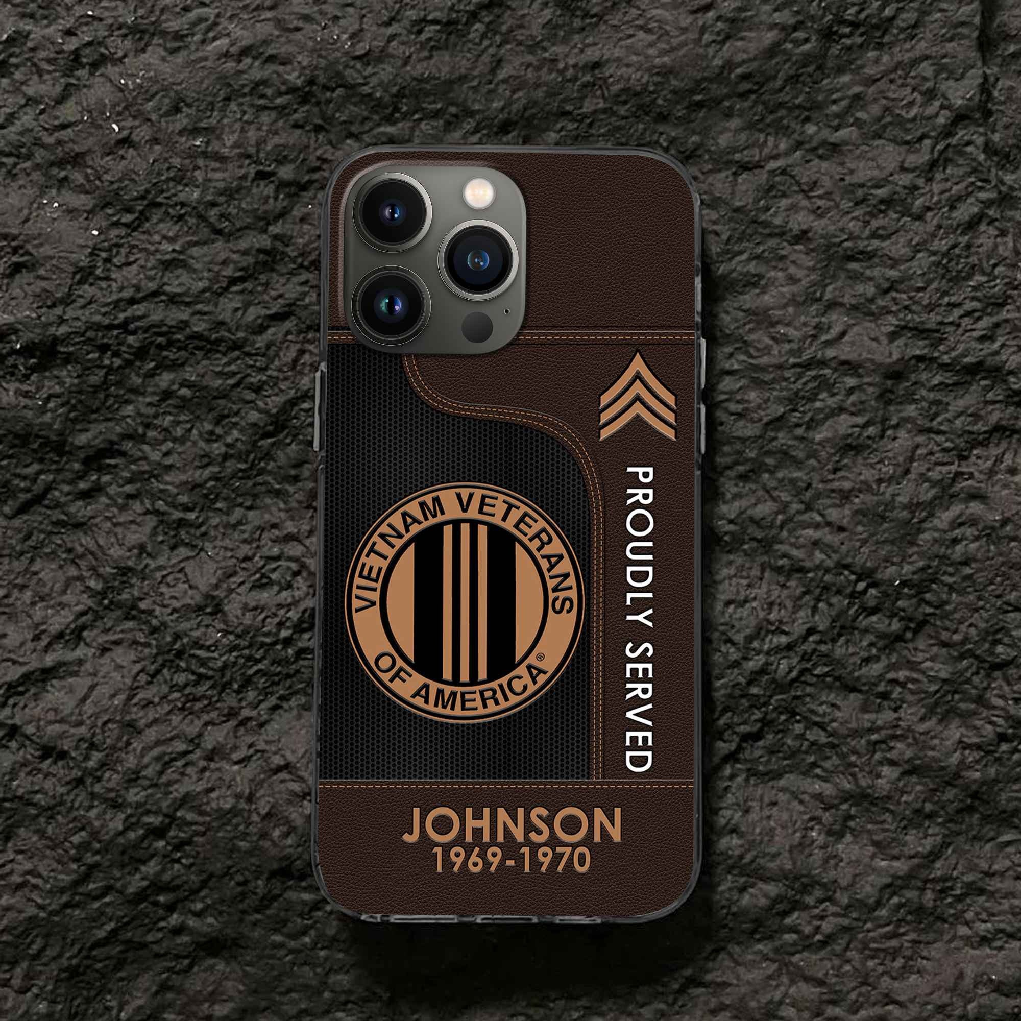 Premium Custom Vietnam Veteran Phone Case VPVC505106, Gifts For Vietnam Veteran, Gifts For Dad, For Husband, Best Gifts On Father's Day, Armed Forces Day, Independence Day, Veterans Day.