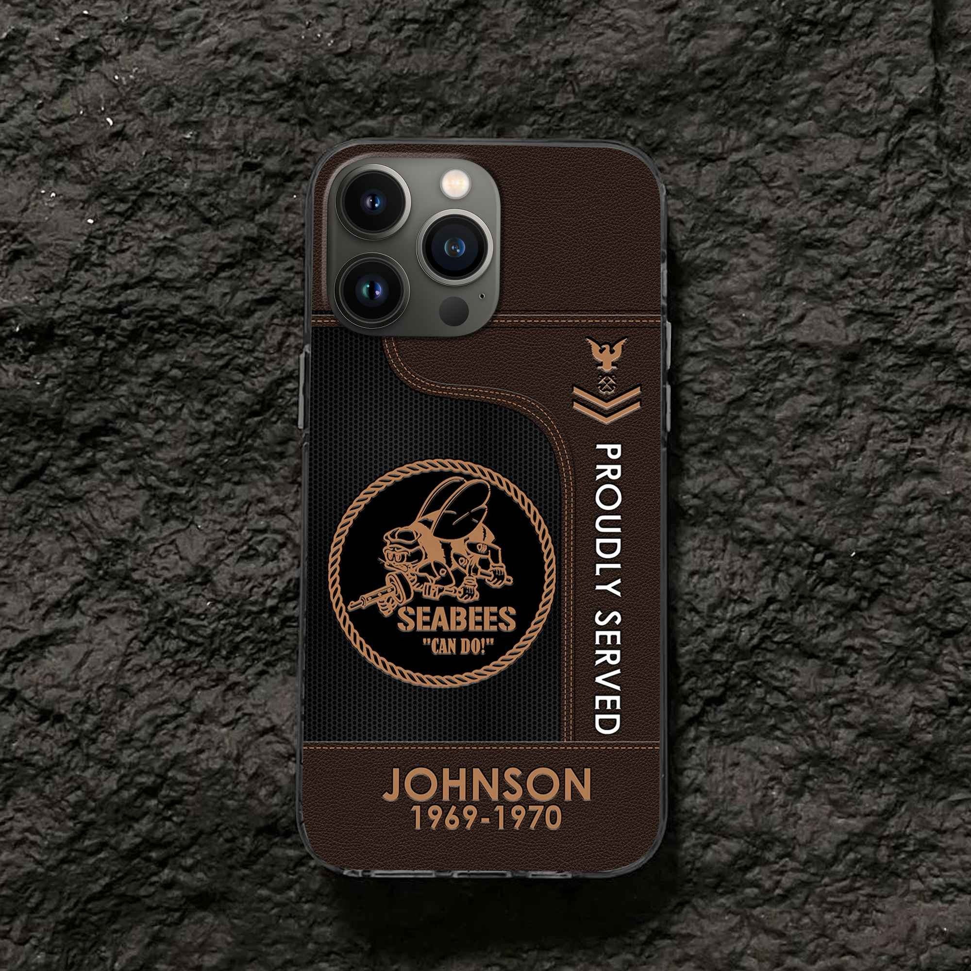Premium Custom US Seabees Phone Case VPVC505109, Gifts For Seabees Veteran, Gifts For Dad, For Husband, Best Gifts On Father's Day, Armed Forces Day, Independence Day, Veterans Day.