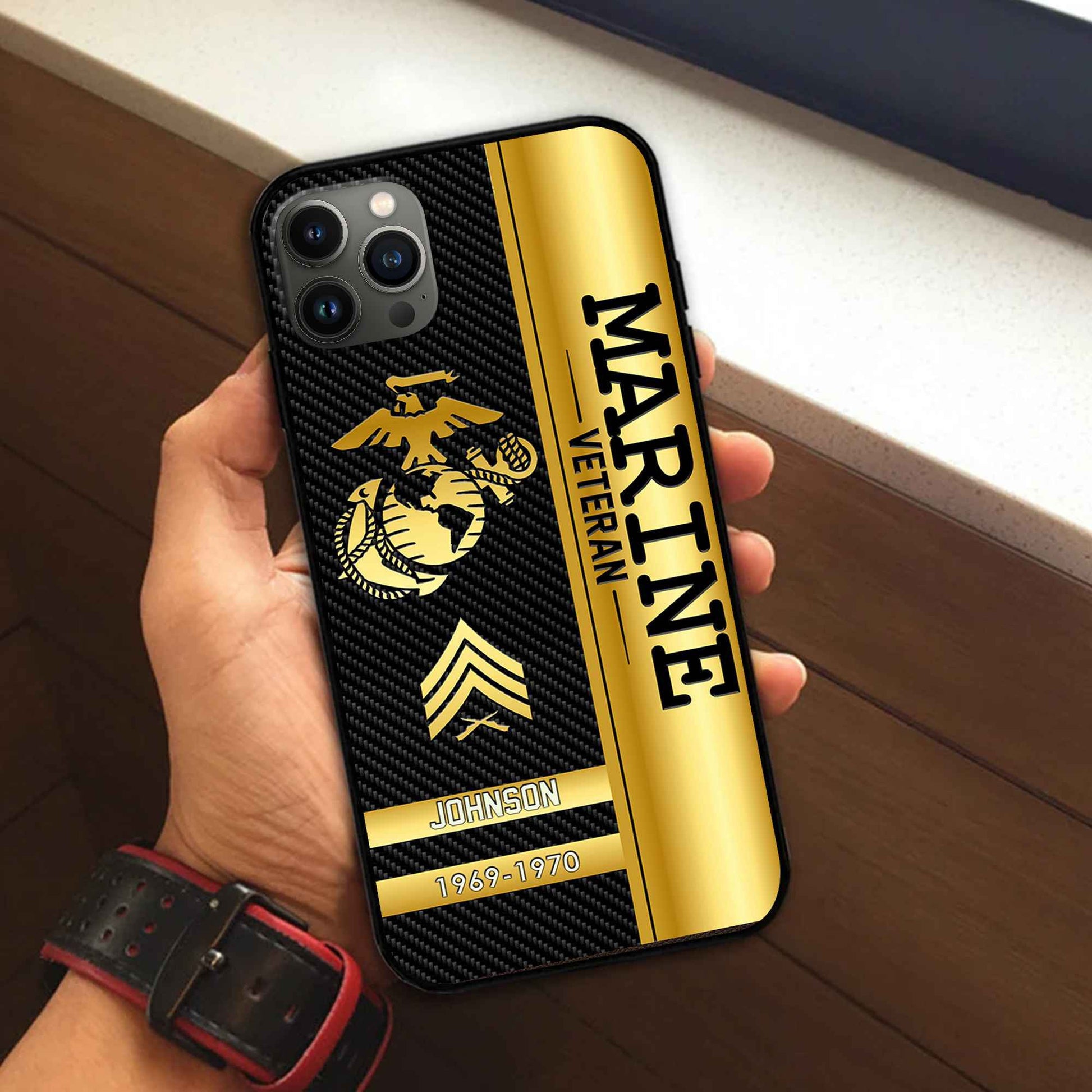 Unique Custom Name, Rank, Year USMC Phone Case VPVC505203, Gifts For Marine Veteran, Gifts For Dad, For Husband, Best Gifts On Father's Day, Independence Day, Veterans Day.