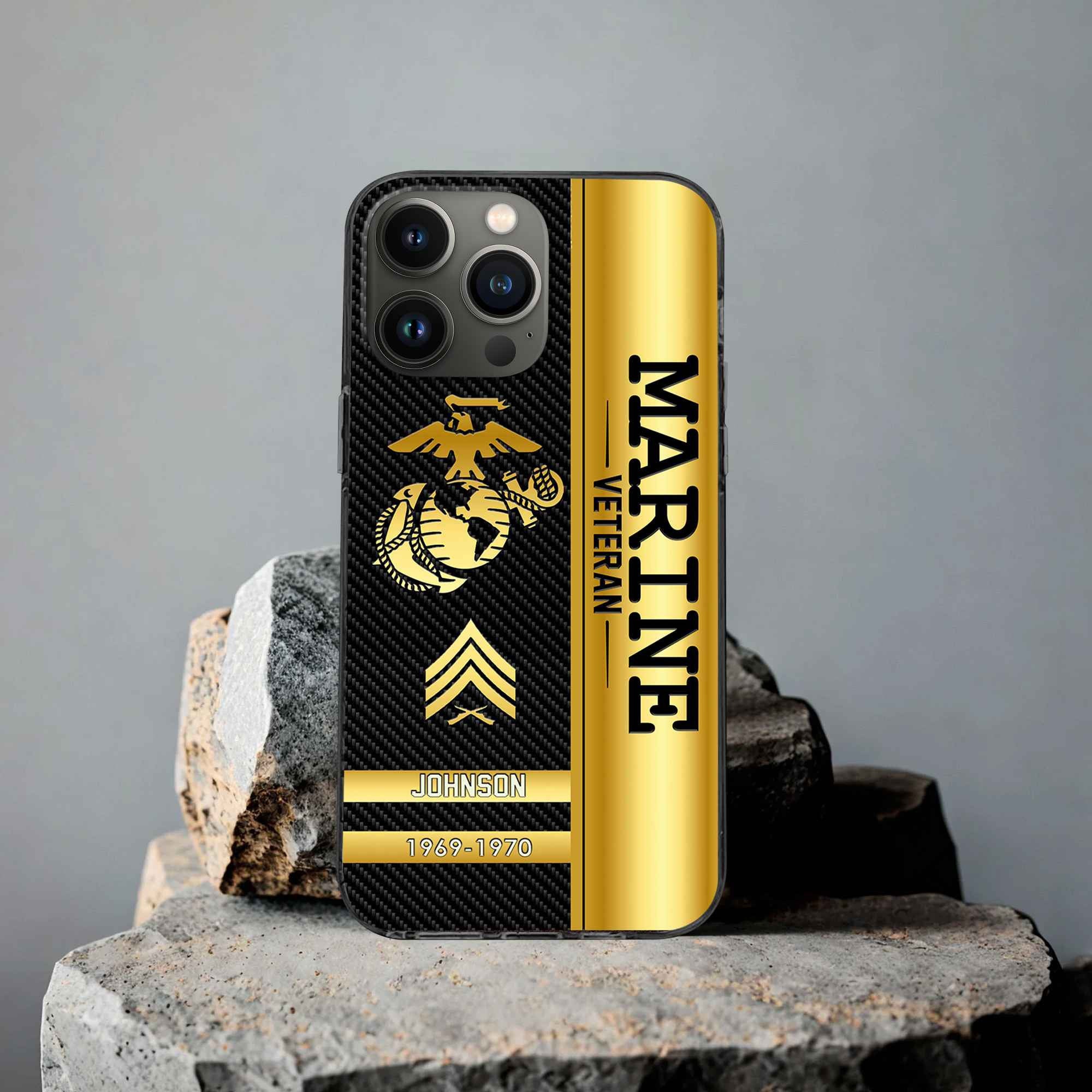 Unique Custom Name, Rank, Year USMC Phone Case VPVC505203, Gifts For Marine Veteran, Gifts For Dad, For Husband, Best Gifts On Father's Day, Independence Day, Veterans Day.