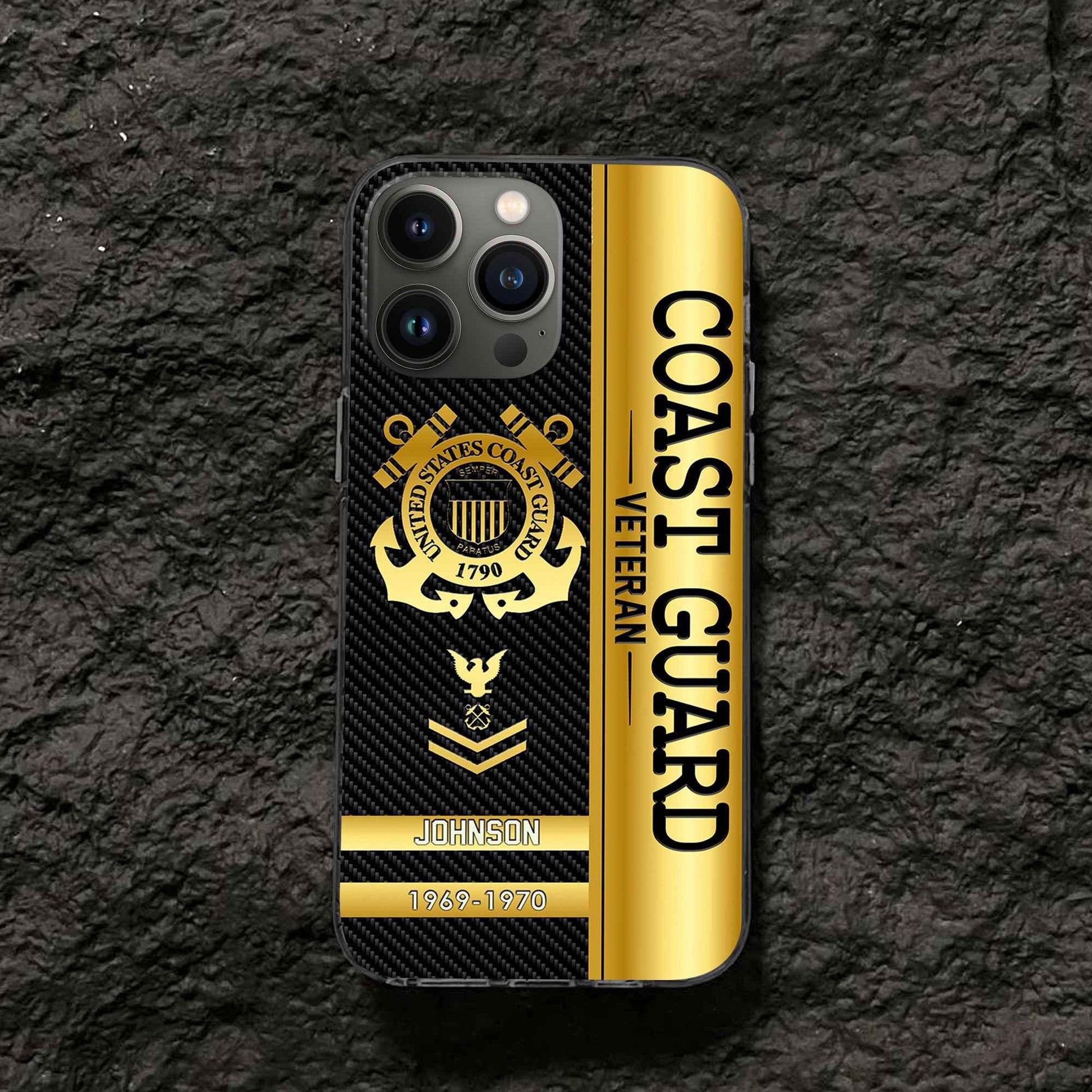 Unique Custom Name, Rank, Year USCG Phone Case VPVC505205, Gifts For Coast Guard Veteran, Gifts For Dad, For Husband, Best Gifts On Father's Day, Independence Day, Veterans Day.