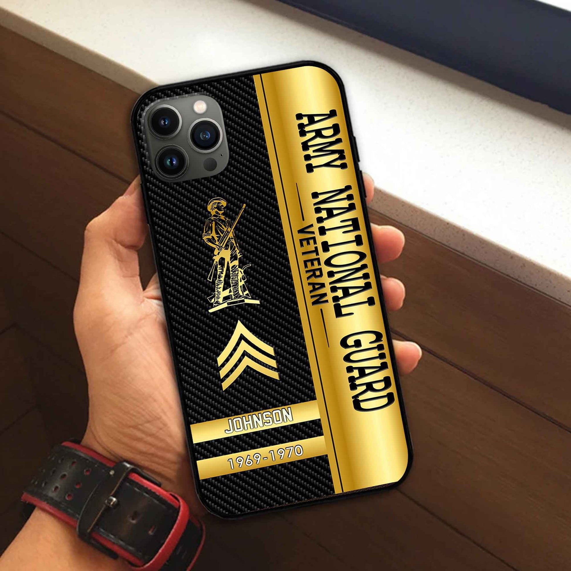 Unique Custom Name, Rank, Year, US Army National Guard Phone Case VPVC505208, Gifts For Army National Guard Veteran, Gifts For Dad, For Husband, Best Gifts On Father's Day, Independence Day, Veterans Day.