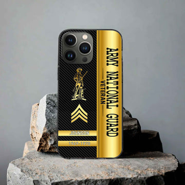 Unique Custom Name, Rank, Year, US Army National Guard Phone Case VPVC505208, Gifts For Army National Guard Veteran, Gifts For Dad, For Husband, Best Gifts On Father's Day, Independence Day, Veterans Day.