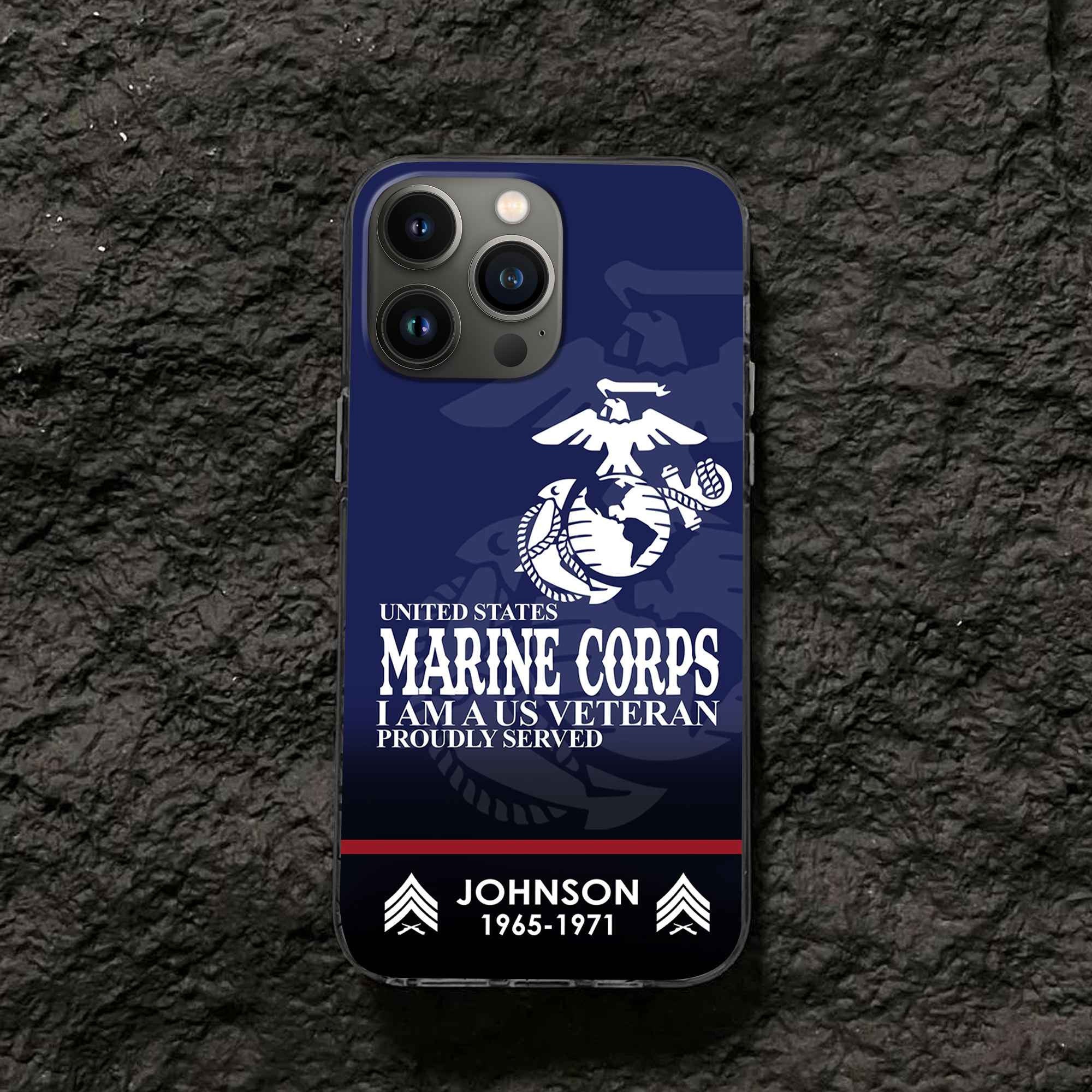 Premium Custom USMC Phone Case VPVC505303, Gifts For Marine Veteran, Best Gifts On Father's Day, Armed Forces Day, Independence Day, Veterans Day.