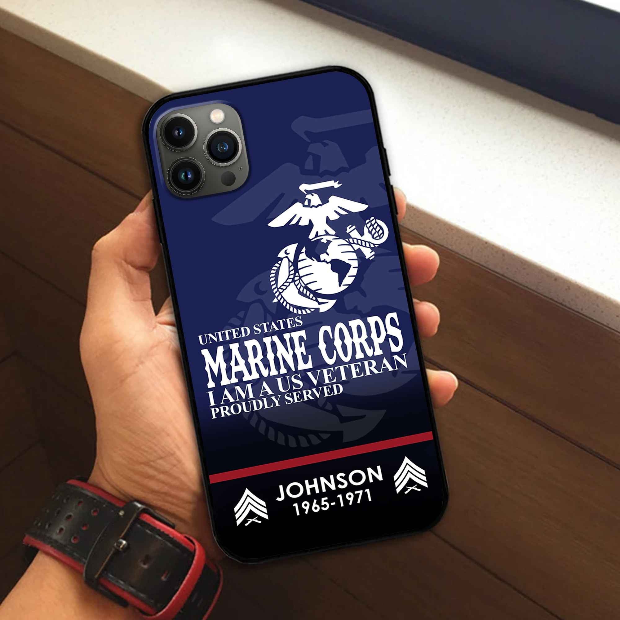 Premium Custom USMC Phone Case VPVC505303, Gifts For Marine Veteran, Best Gifts On Father's Day, Armed Forces Day, Independence Day, Veterans Day.
