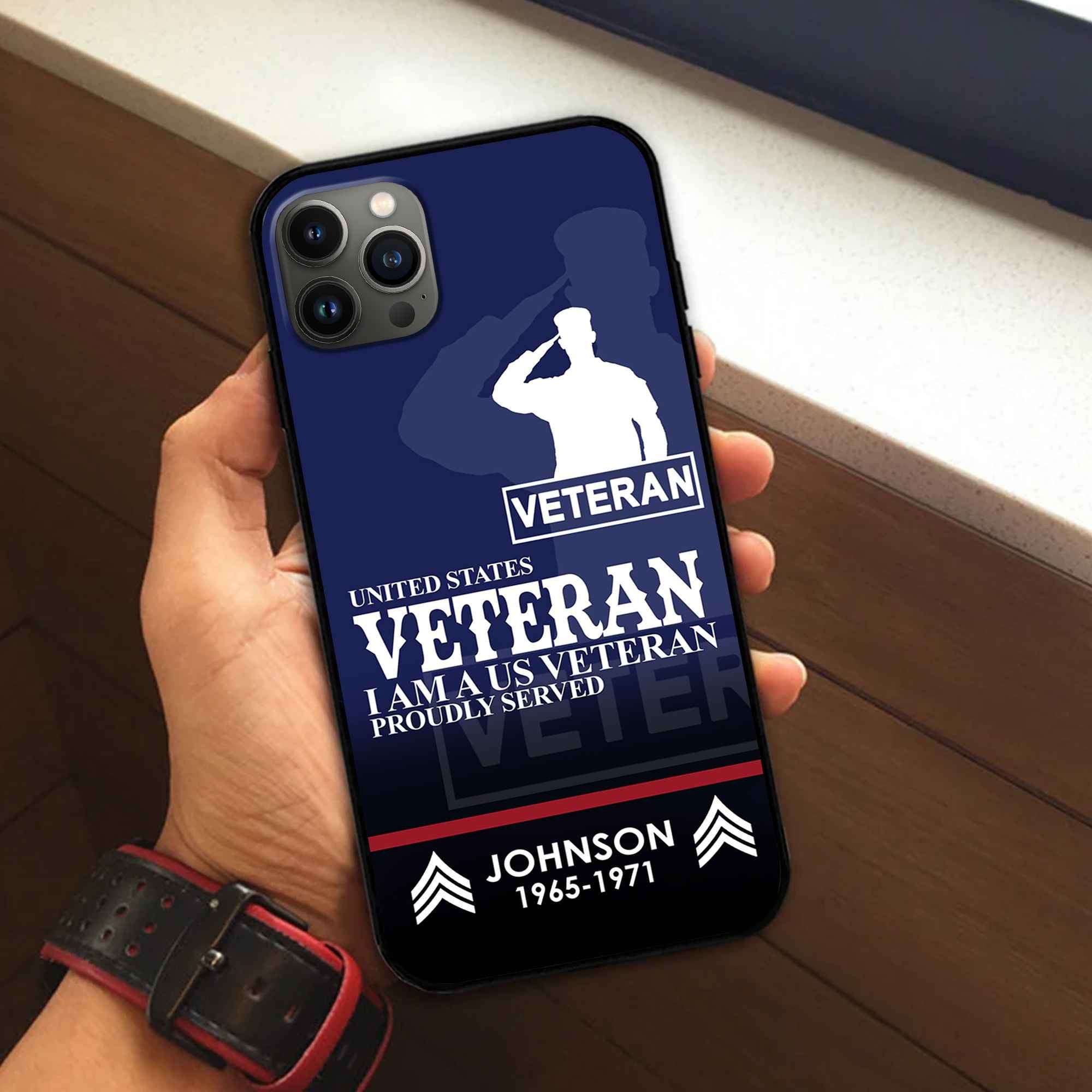Premium Custom US Veteran Phone Case VPVC505307, Gifts For US Veteran, Best Gifts On Father's Day, Armed Forces Day, Independence Day, Veterans Day.