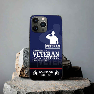 Premium Custom US Veteran Phone Case VPVC505307, Gifts For US Veteran, Best Gifts On Father's Day, Armed Forces Day, Independence Day, Veterans Day.