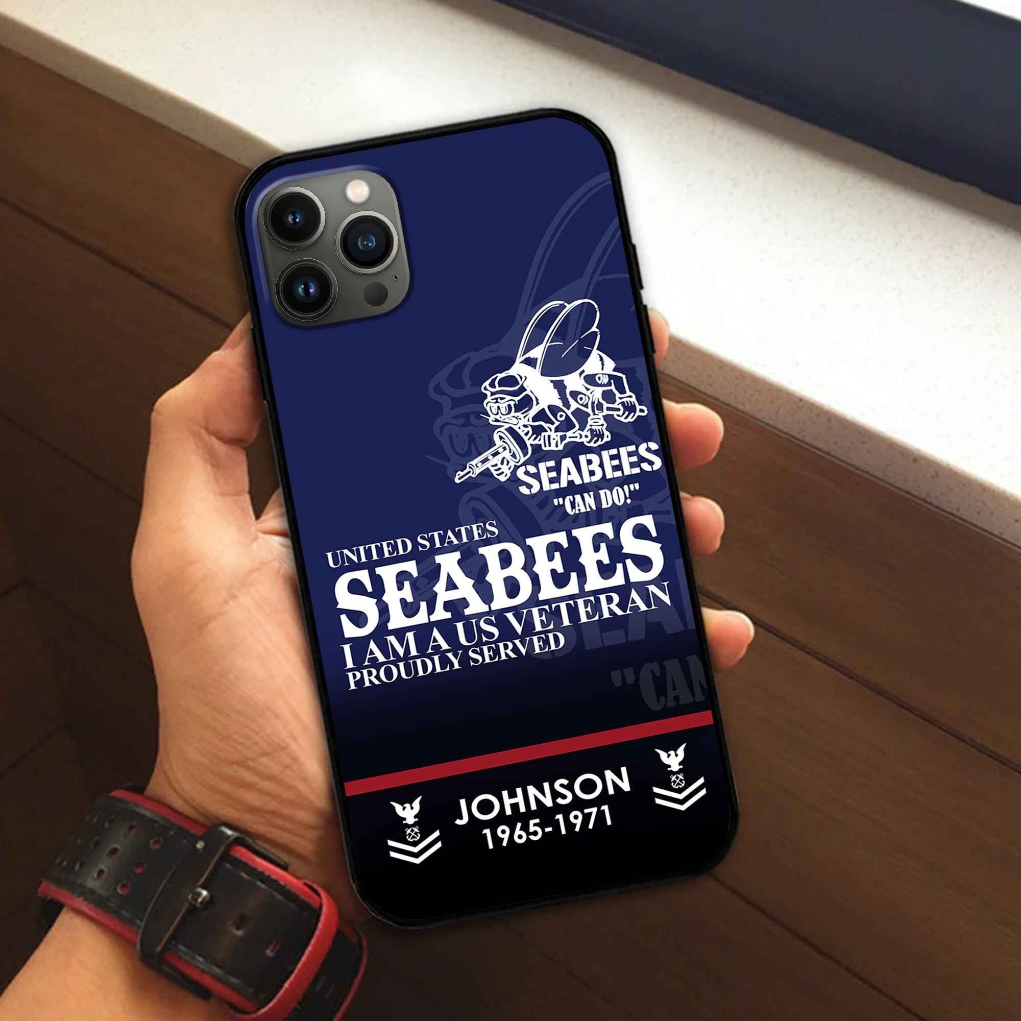 Premium Custom US Seabees Phone Case VPVC505309, Gifts For Seabees Veteran, Best Gifts On Father's Day, Armed Forces Day, Independence Day, Veterans Day.