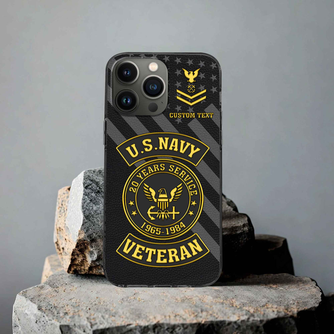 Premium US Navy Phone Case VPVC505502, Custom Name, Rank, Year, Gifts For Navy Veteran, Best Gifts On Father's Day, Armed Forces Day, Independence Day, Veterans Day.