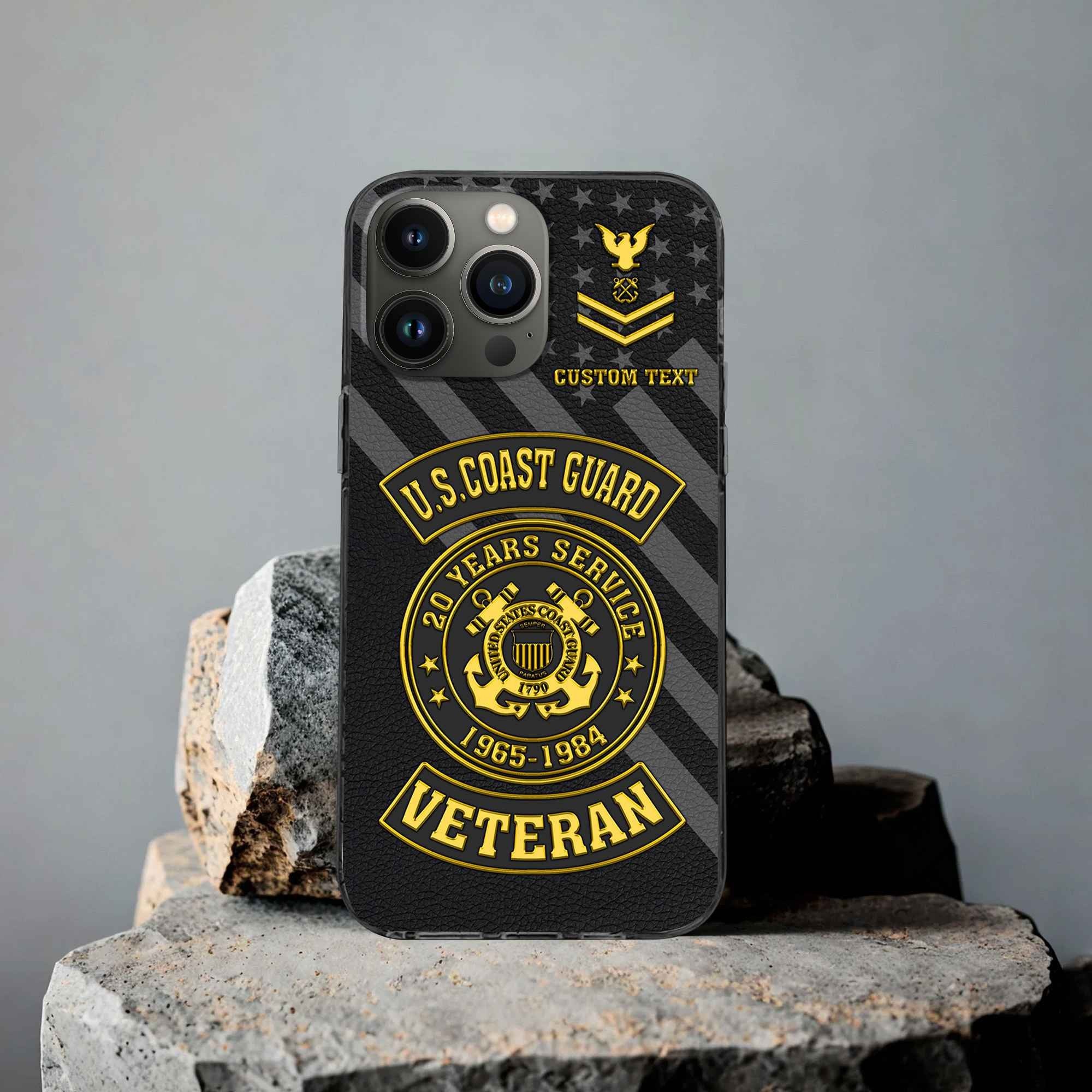 Premium USCG Phone Case VPVC505505, Custom Name, Rank, Year, Gifts For Coast Guard Veteran, Best Gifts On Father's Day, Armed Forces Day, Independence Day, Veterans Day.