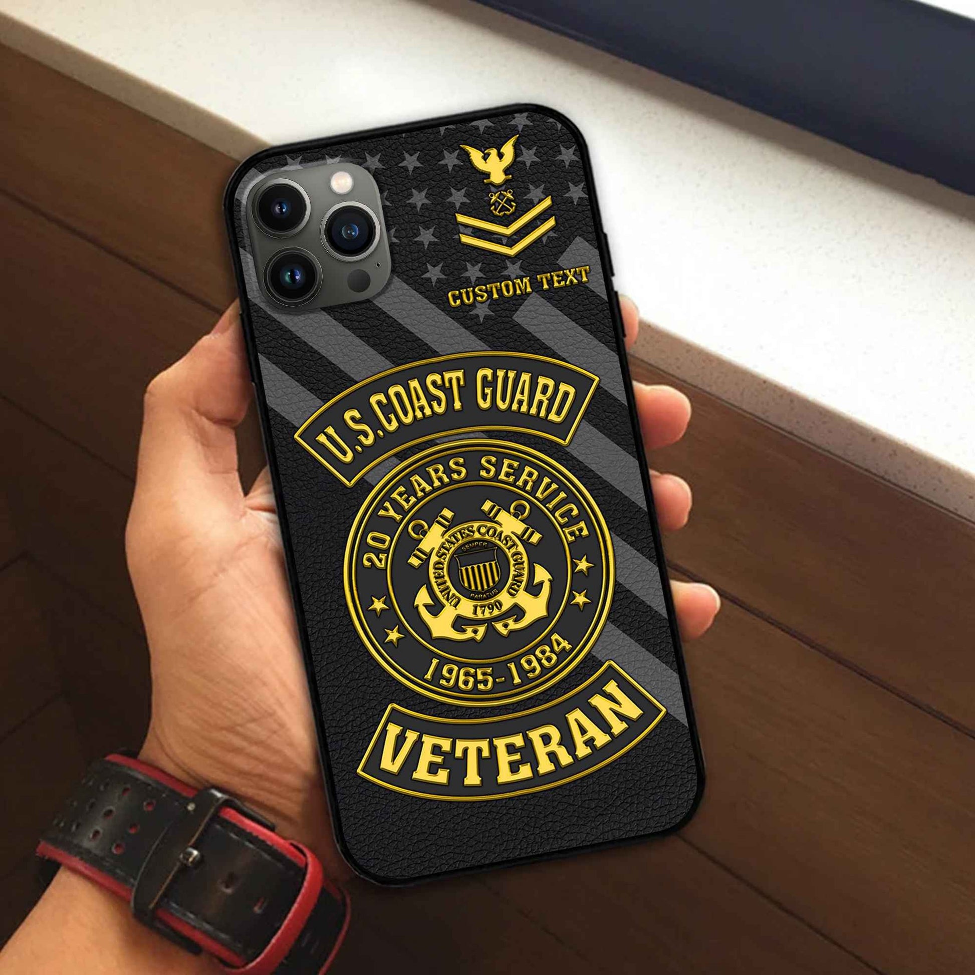 Premium USCG Phone Case VPVC505505, Custom Name, Rank, Year, Gifts For Coast Guard Veteran, Best Gifts On Father's Day, Armed Forces Day, Independence Day, Veterans Day.