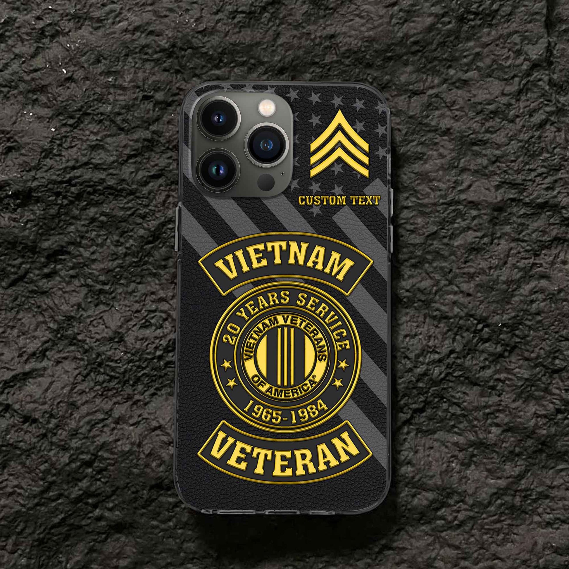 Premium Vietnam Veteran Phone Case VPVC505506, Custom Name, Rank, Year, Gifts For Vietnam Veteran, Best Gifts On Father's Day, Armed Forces Day, Independence Day, Veterans Day.