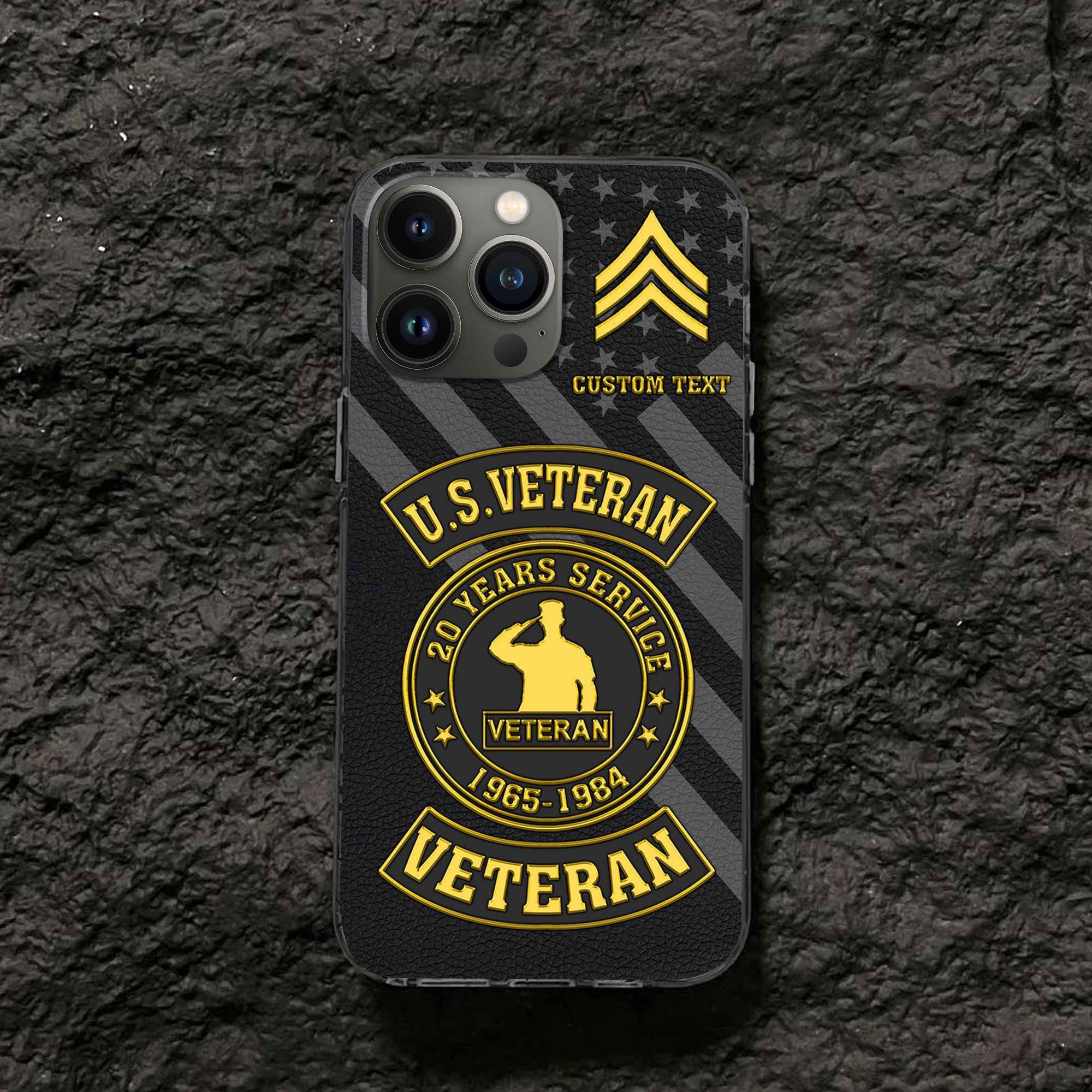 Premium US Veteran Phone Case VPVC505507, Custom Name, Rank, Year, Gifts For US Veteran, Best Gifts On Father's Day, Armed Forces Day, Independence Day, Veterans Day.