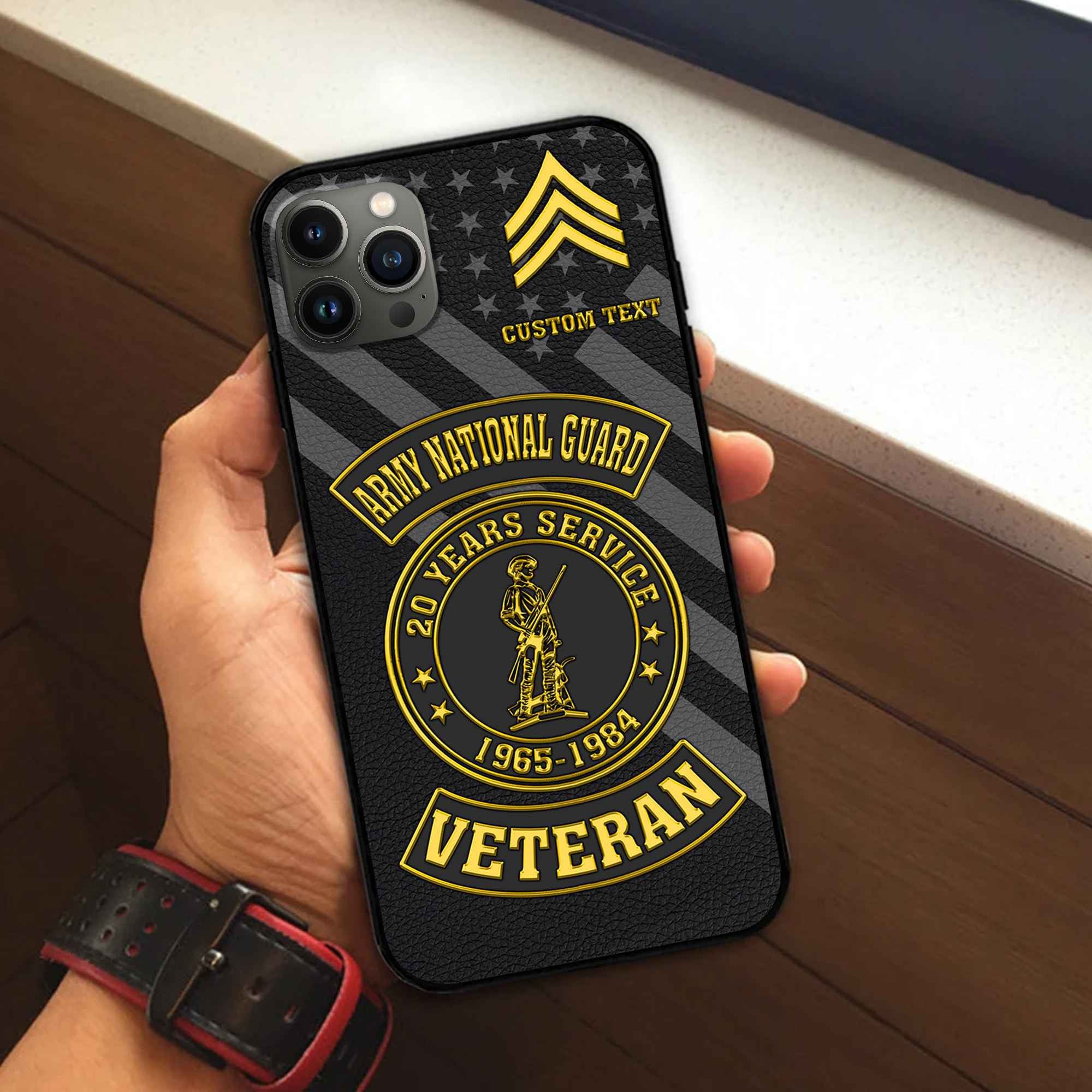 Premium US Army National Guard Phone Case VPVC505508, Custom Name, Rank, Year, Gifts For Army National Guard Veteran, Best Gifts On Father's Day, Armed Forces Day, Independence Day, Veterans Day.