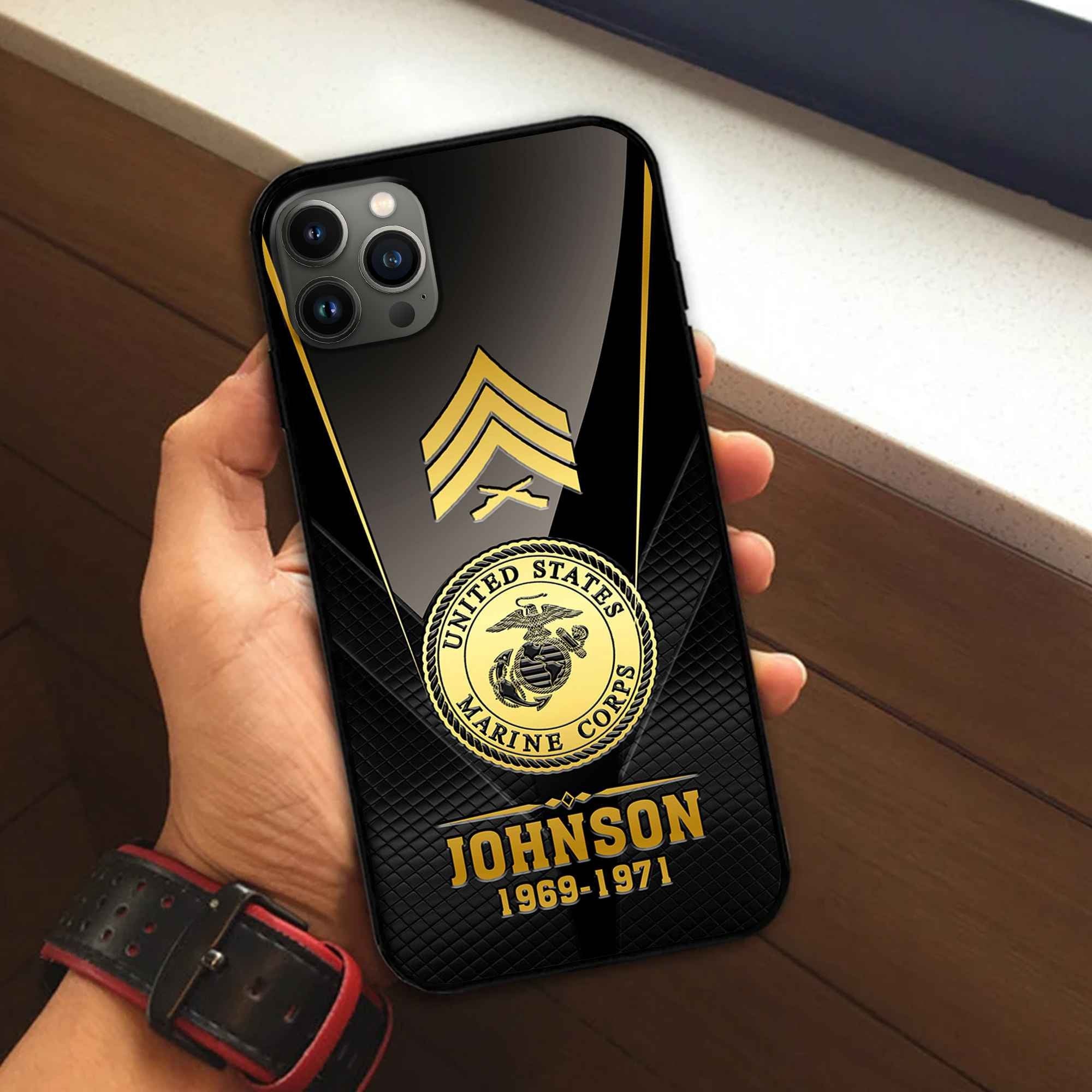 Premium Custom USMC Phone Case VPVC505603, Gifts For Marine Veteran, Gifts For Dad, For Husband, Best Gifts On Father's Day, Armed Forces Day, Independence Day, Veterans Day.