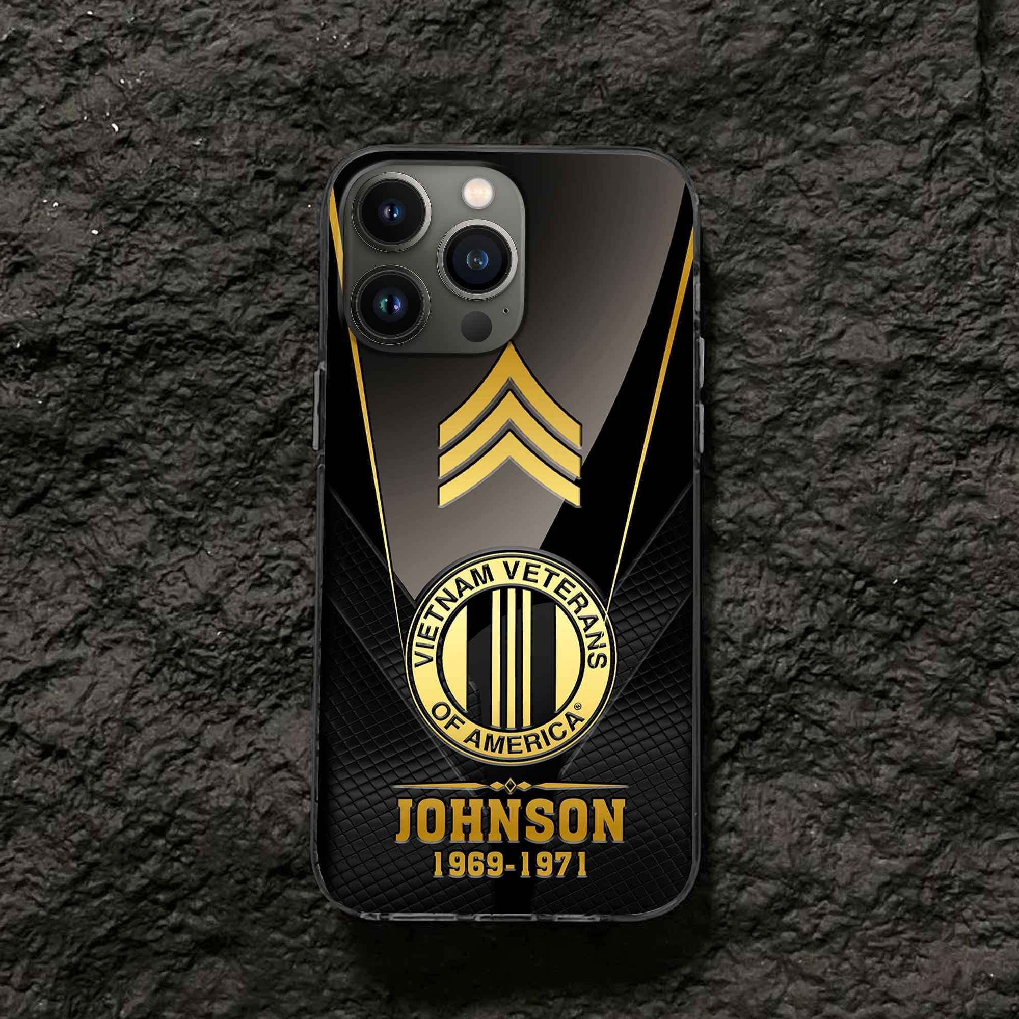 Premium Custom Vietnam Veteran Phone Case VPVC505606, Gifts For Vietnam Veteran, Gifts For Dad, For Husband, Best Gifts On Father's Day, Armed Forces Day, Independence Day, Veterans Day.