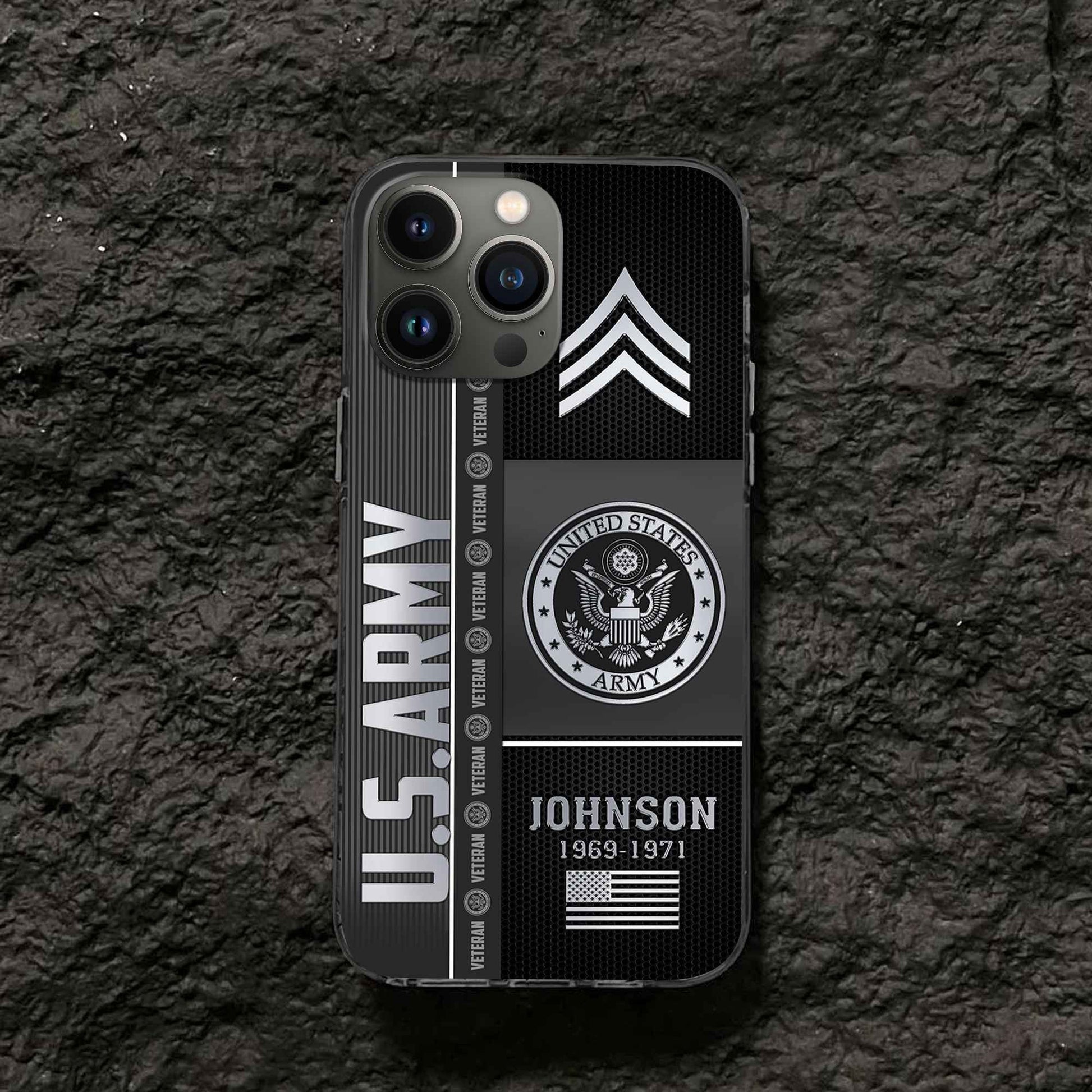 Unique Custom Name, Rank, Year US Army Phone Case VPVC505701, Gifts For Army Veteran, Gifts For Dad, For Husband, Best Gifts On Father's Day, Independence Day, Veterans Day.