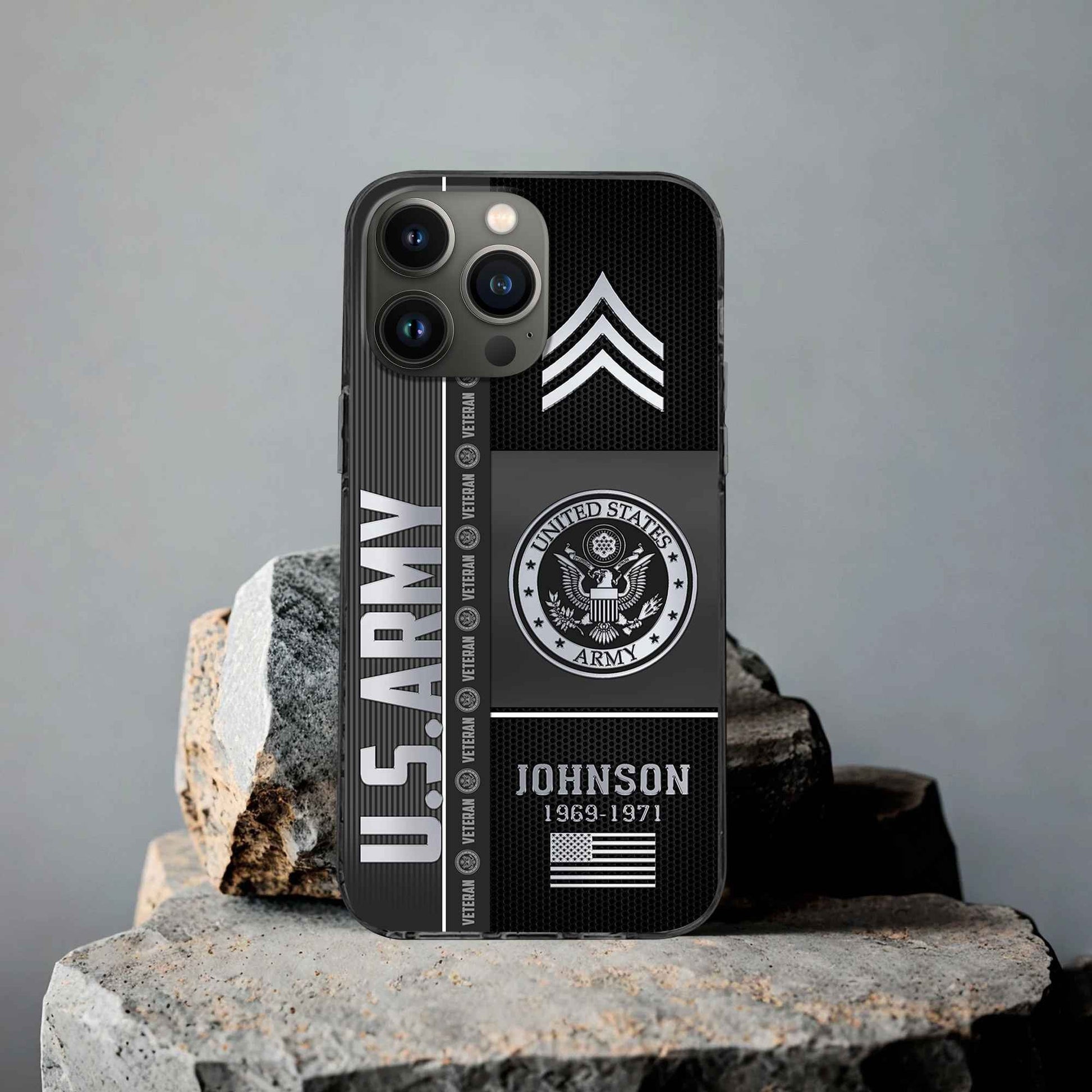 Unique Custom Name, Rank, Year US Army Phone Case VPVC505701, Gifts For Army Veteran, Gifts For Dad, For Husband, Best Gifts On Father's Day, Independence Day, Veterans Day.