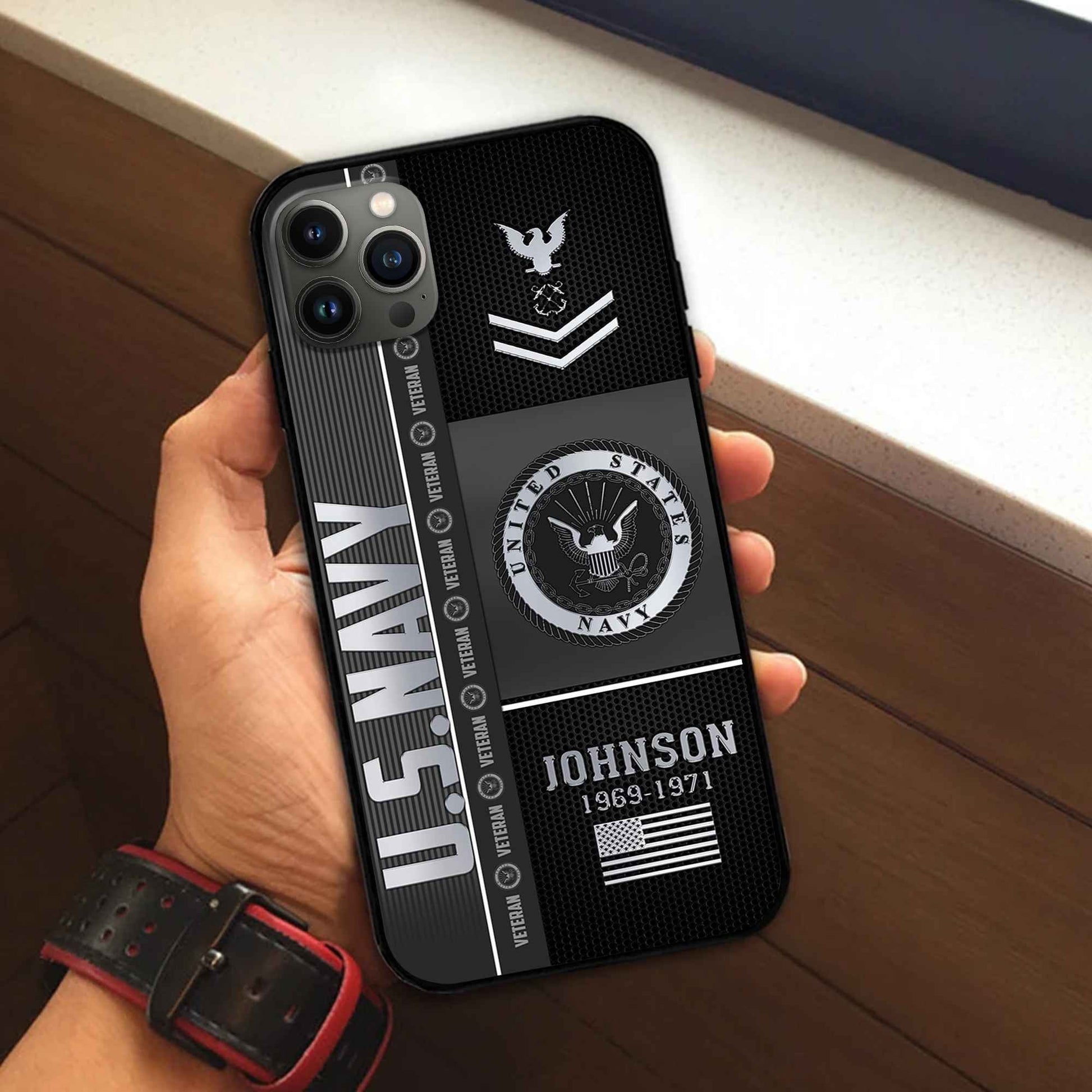 Unique Custom Name, Rank, Year US Navy Phone Case VPVC505702, Gifts For Navy Veteran, Gifts For Dad, For Husband, Best Gifts On Father's Day, Independence Day, Veterans Day.