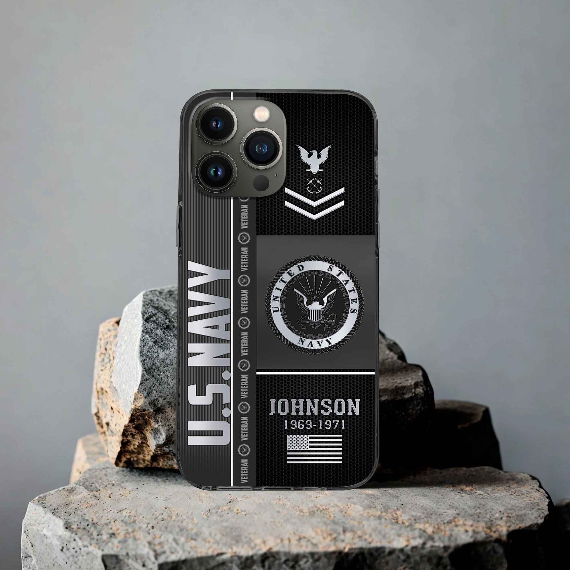Unique Custom Name, Rank, Year US Navy Phone Case VPVC505702, Gifts For Navy Veteran, Gifts For Dad, For Husband, Best Gifts On Father's Day, Independence Day, Veterans Day.