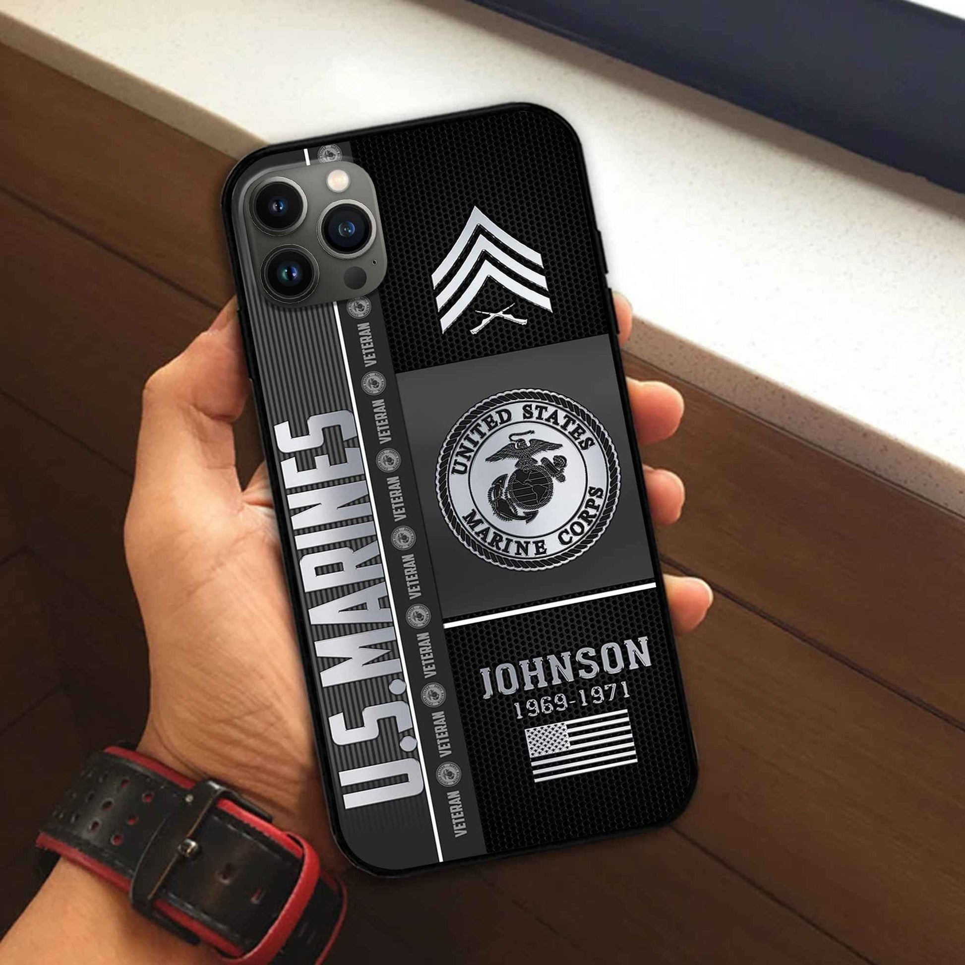Unique Custom Name, Rank, Year USMC Phone Case VPVC505703, Gifts For Marine Veteran, Gifts For Dad, For Husband, Best Gifts On Father's Day, Independence Day, Veterans Day.