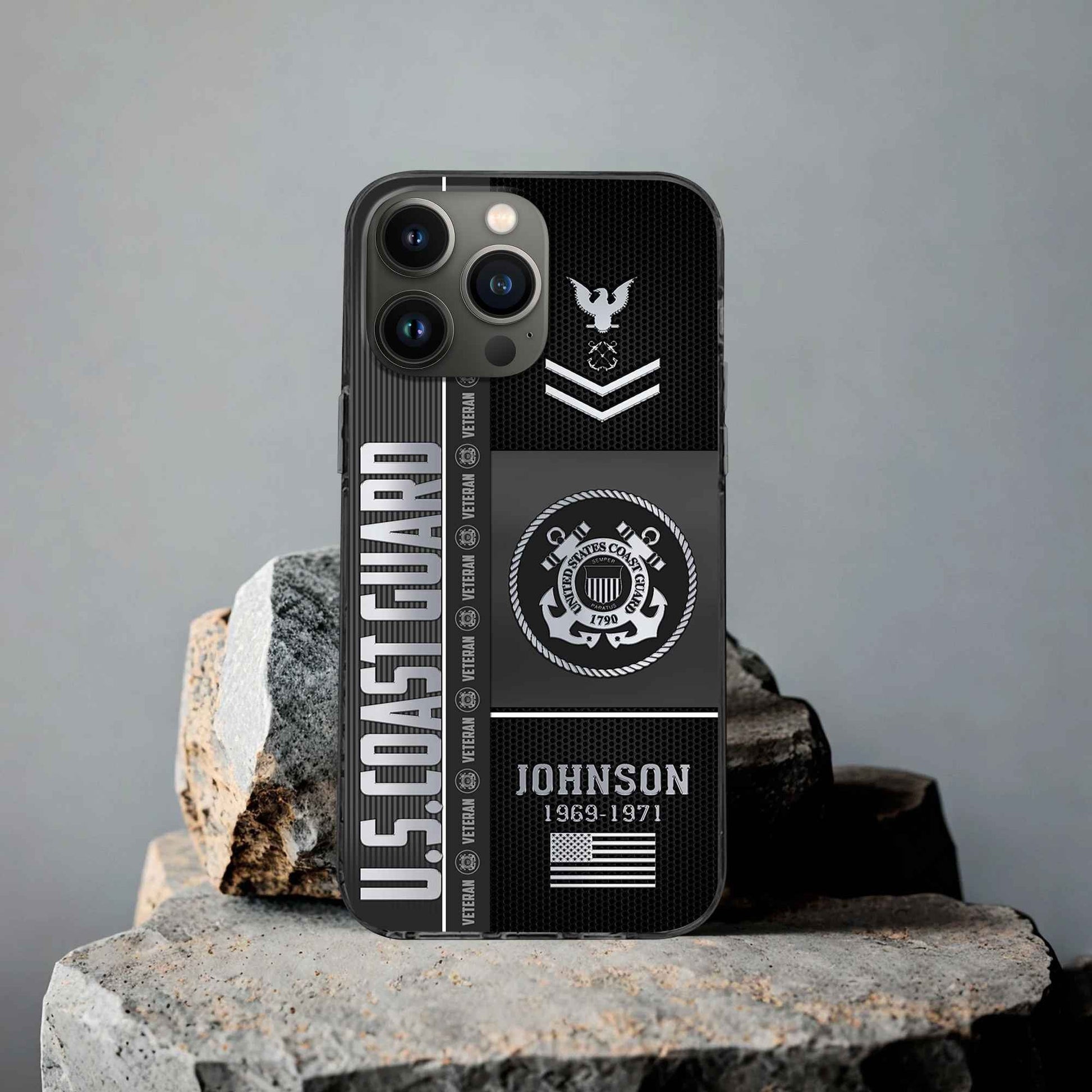 Unique Custom Name, Rank, Year USCG Phone Case VPVC505705, Gifts For Coast Guard Veteran, Gifts For Dad, For Husband, Best Gifts On Father's Day, Independence Day, Veterans Day.