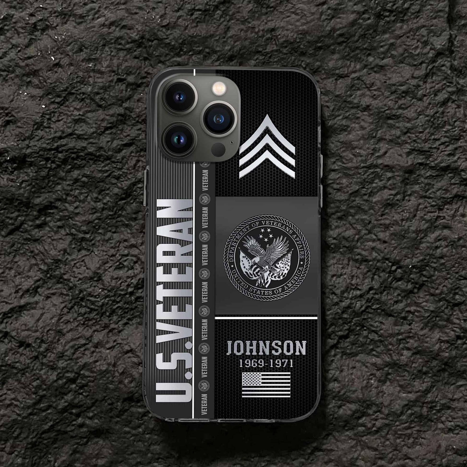 Unique Custom Name, Rank, Year, US Veteran Phone Case VPVC505707, Gifts For US Veteran, Gifts For Dad, For Husband, Best Gifts On Father's Day, Independence Day, Veterans Day.