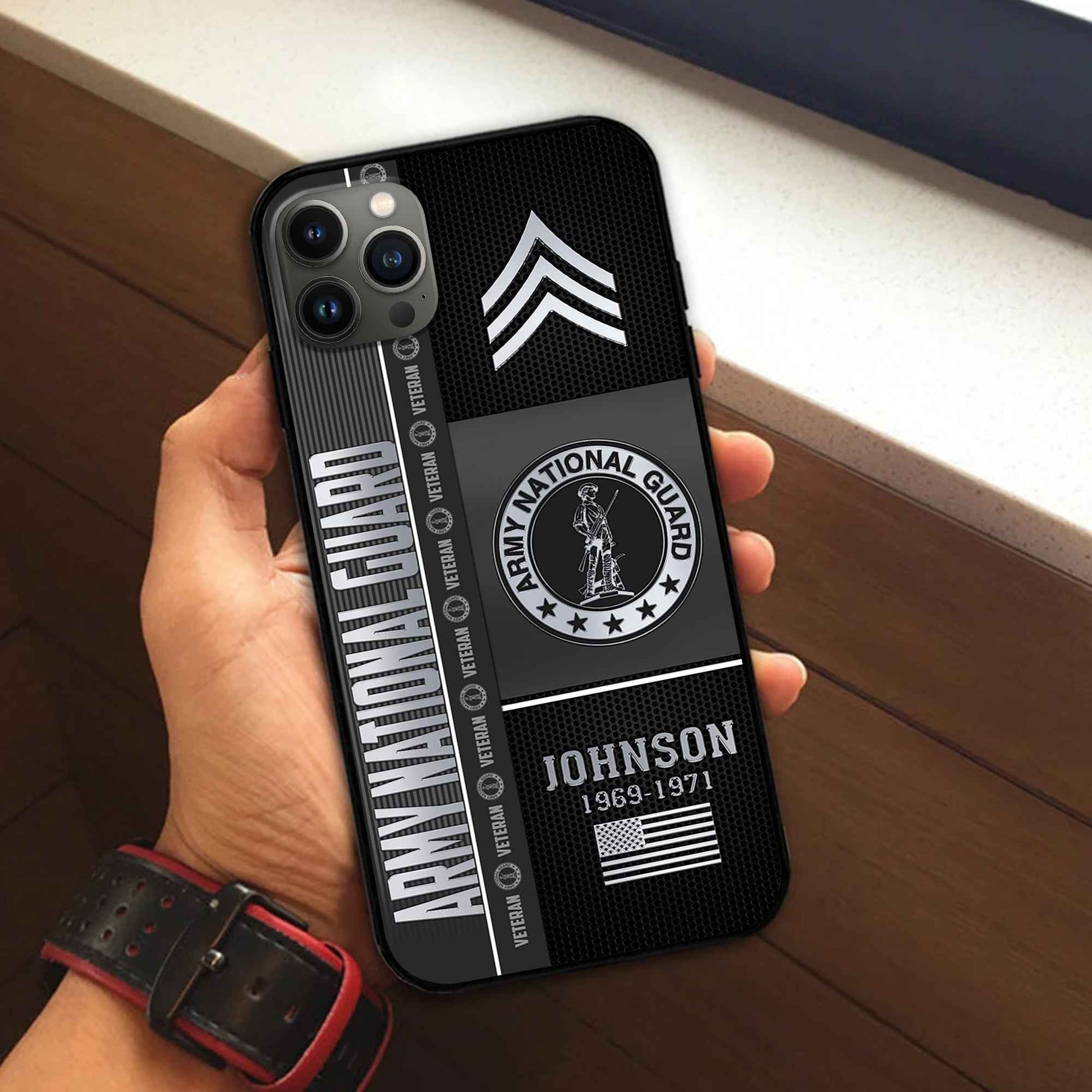 Unique Custom Name, Rank, Year, US Army National Guard Phone Case VPVC505708, Gifts For Army National Guard Veteran, Gifts For Dad, For Husband, Best Gifts On Father's Day, Independence Day, Veterans Day.