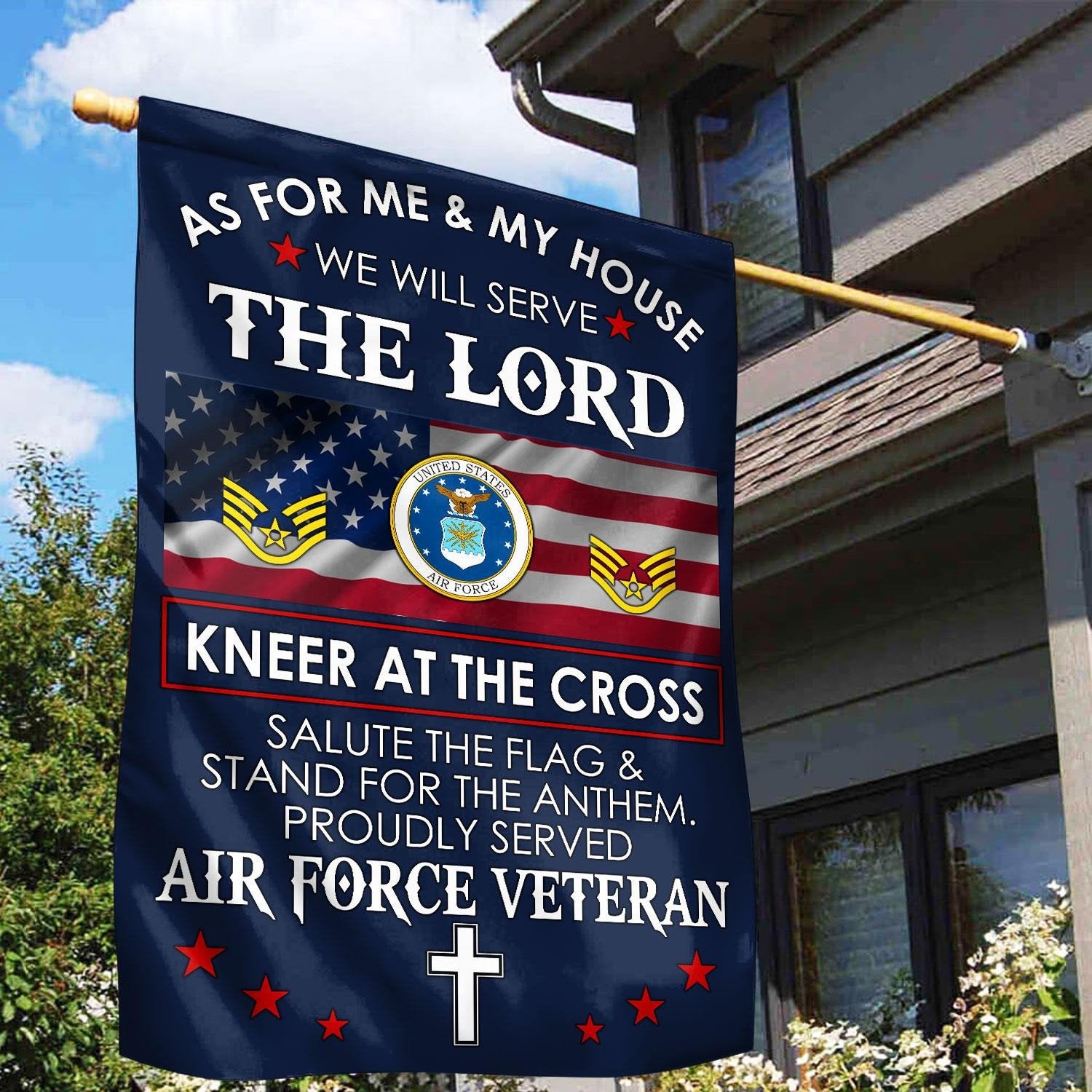 Premium Custom USAF Flag VPVC110004, Gift For Air Force Veteran, American Flag, Patriotic Flag, Garden Flag, House Flag, Best Gifts On Father's Day, Independence Day, Veterans Day.